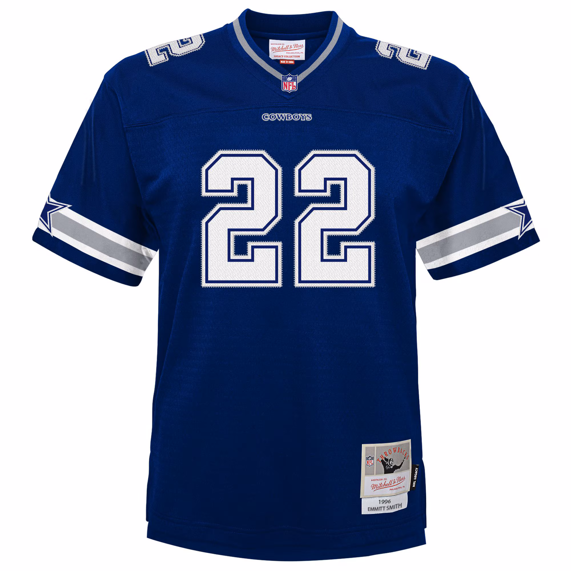 Emmitt Smith Dallas Cowboys Mitchell & Ness Youth 1996 Legacy Jersey - Navy