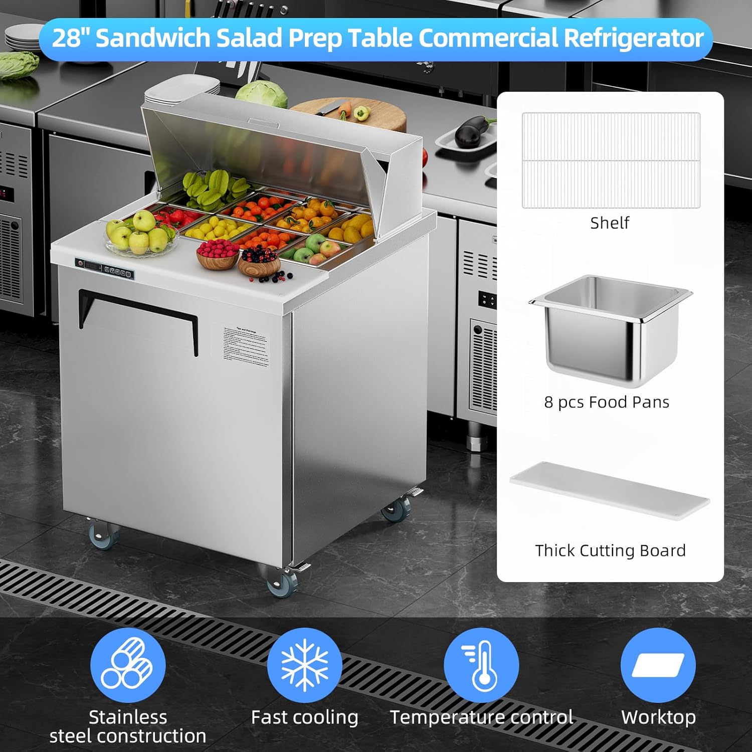 GarveeHome Commercial Refrigerator, 28