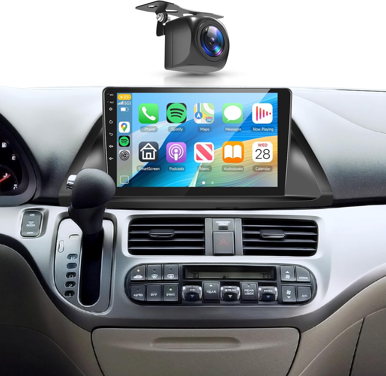 Qualcomm 8Core 4+64G Car Stereo for Honda Odyssey 2005-2010 Wireless CarPlay/Android Auto Android Radio with 10.1