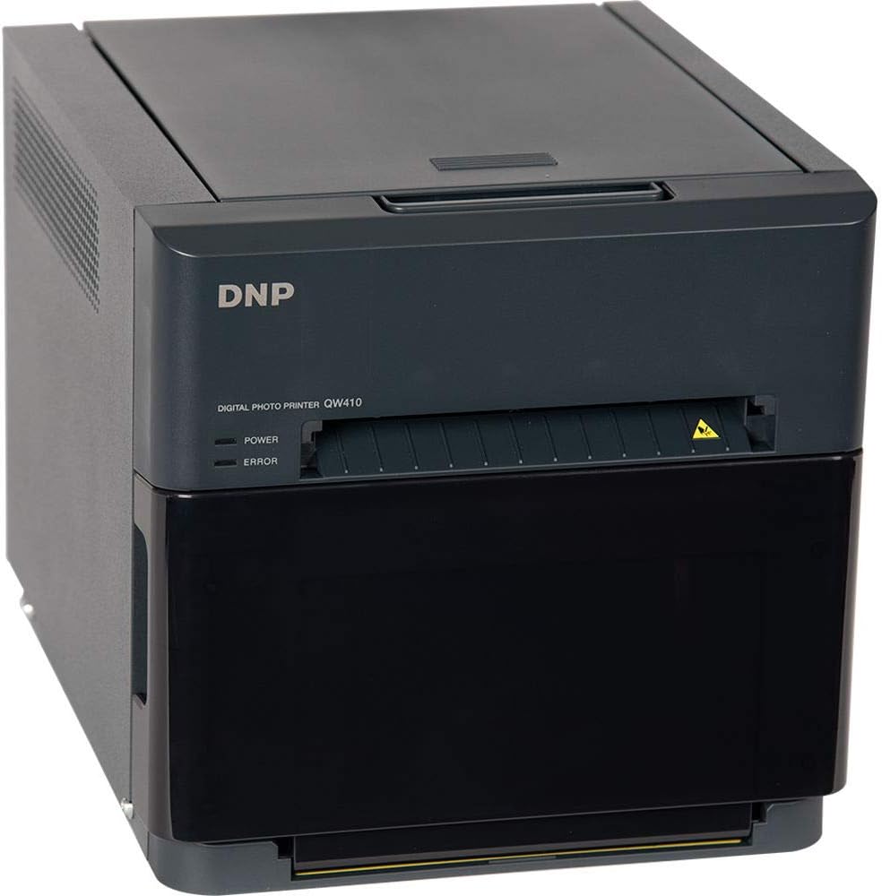 DNP QW410 4.5-inch Dye-Sublimation Professional Event Photo Booth Printer Essential Bundle with 4x6- Digital Media, 2 Rolls (300 Total Prints), Slinger Case