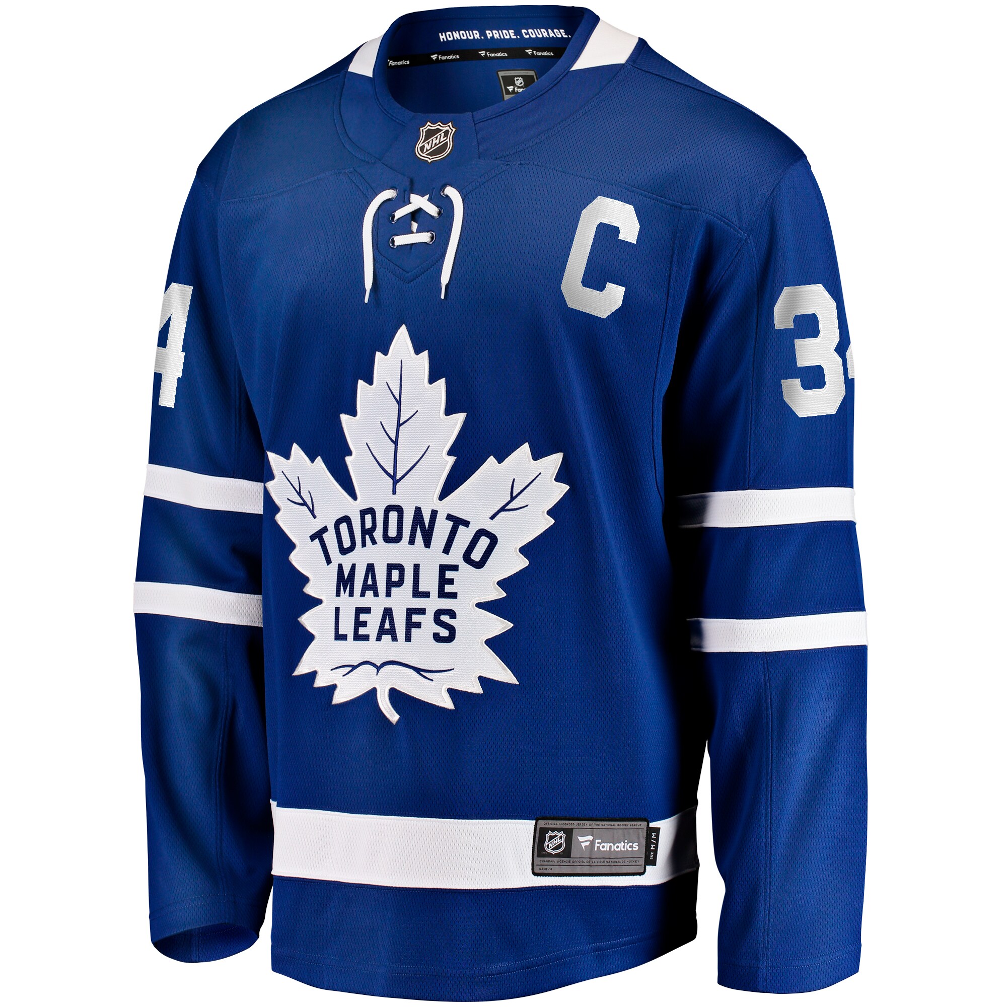 Auston Matthews Toronto Maple Leafs Fanatics Captain Patch Home Breakaway Player Jersey - Blue