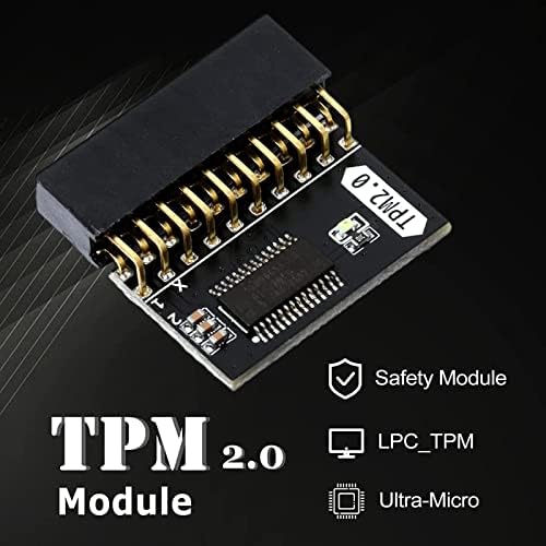 TPM2.0 Encryption Security Module, GA 20-1 Pin 2 * 10P TPM Remote Card Encryption Security Board, Compatible with 2.0 System, for for