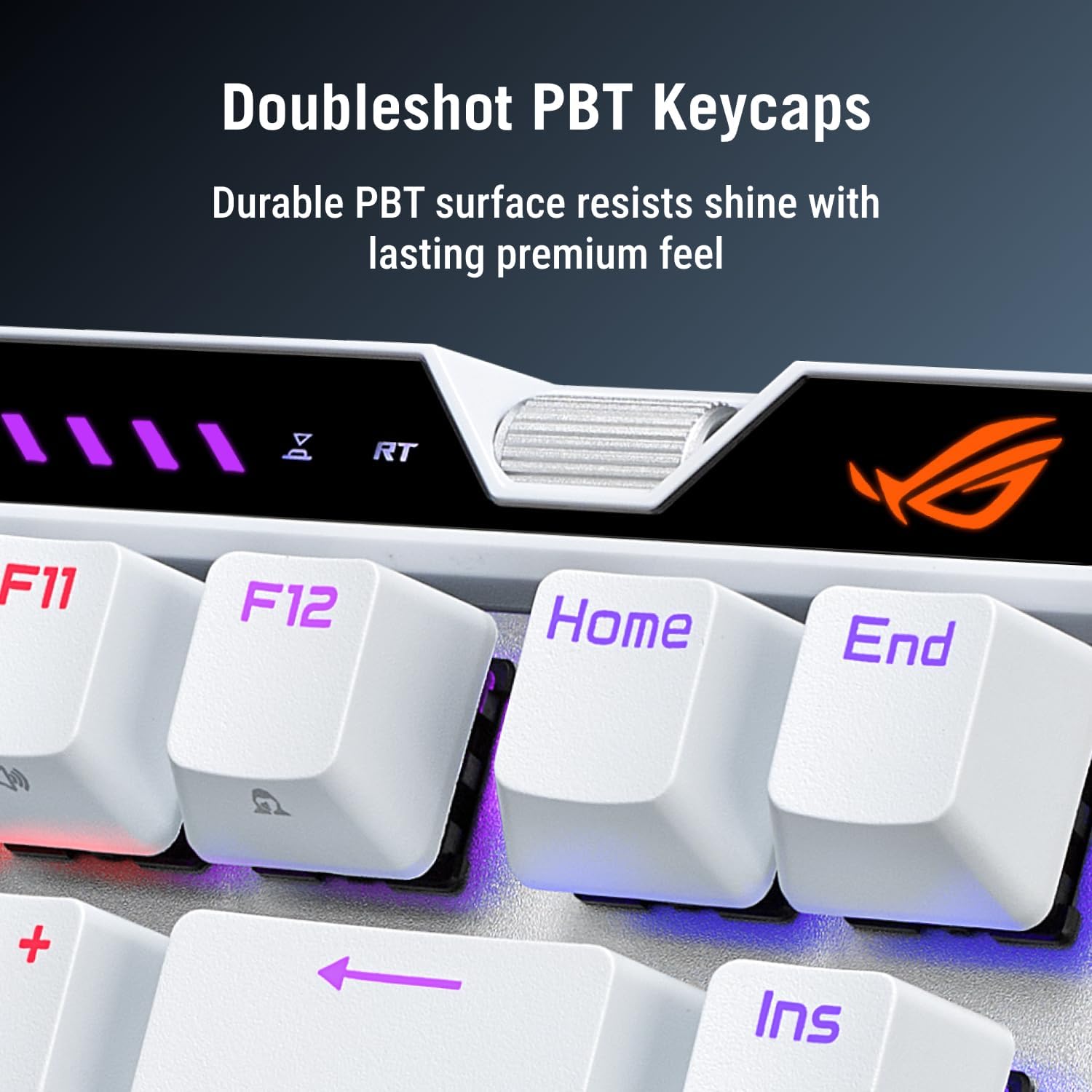 ASUS ROG Falchion Ace 75 HE Wired Analog Hall Effect Gaming Keyboard– 75% TKL, USB, Hot Swappable HFX V2X Magnetic Switch, Rapid Trigger, 8KHz Polling, PBT Keycap, Carry Case, Web based Config - White