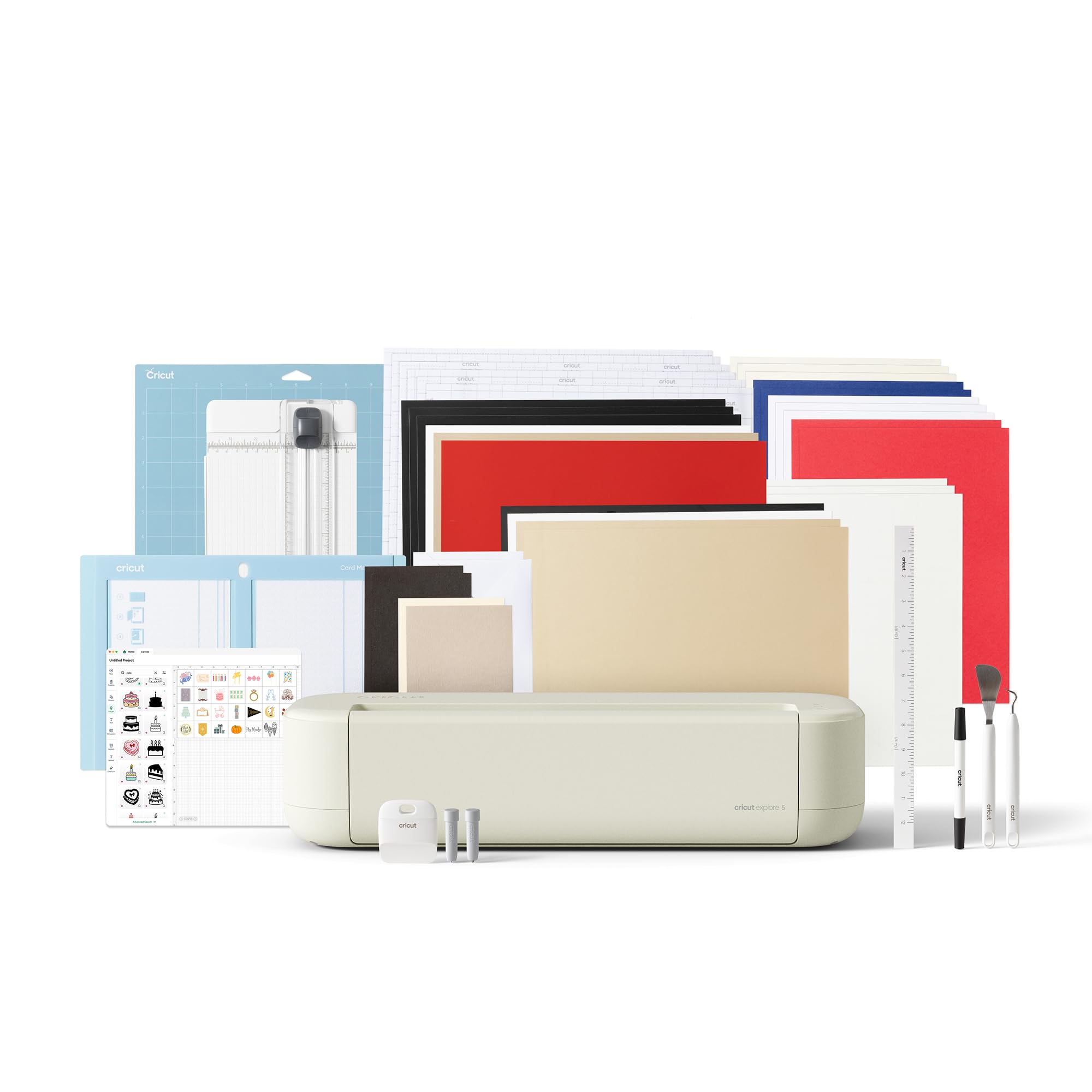 CRICUT Explore® 5 Essential Bundle - Cutting Machine & Supplies