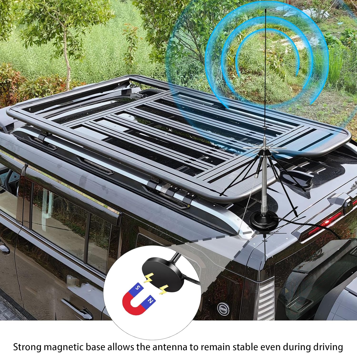 Magnetic Desktop Discone Antenna/Mag Mount Police Scanner Antenna GMRS 2m 70cm Mobile Antennas Air VHF UHF Lora ADSB, 100-1600MHz, 5m Cable UHF SMA BNC