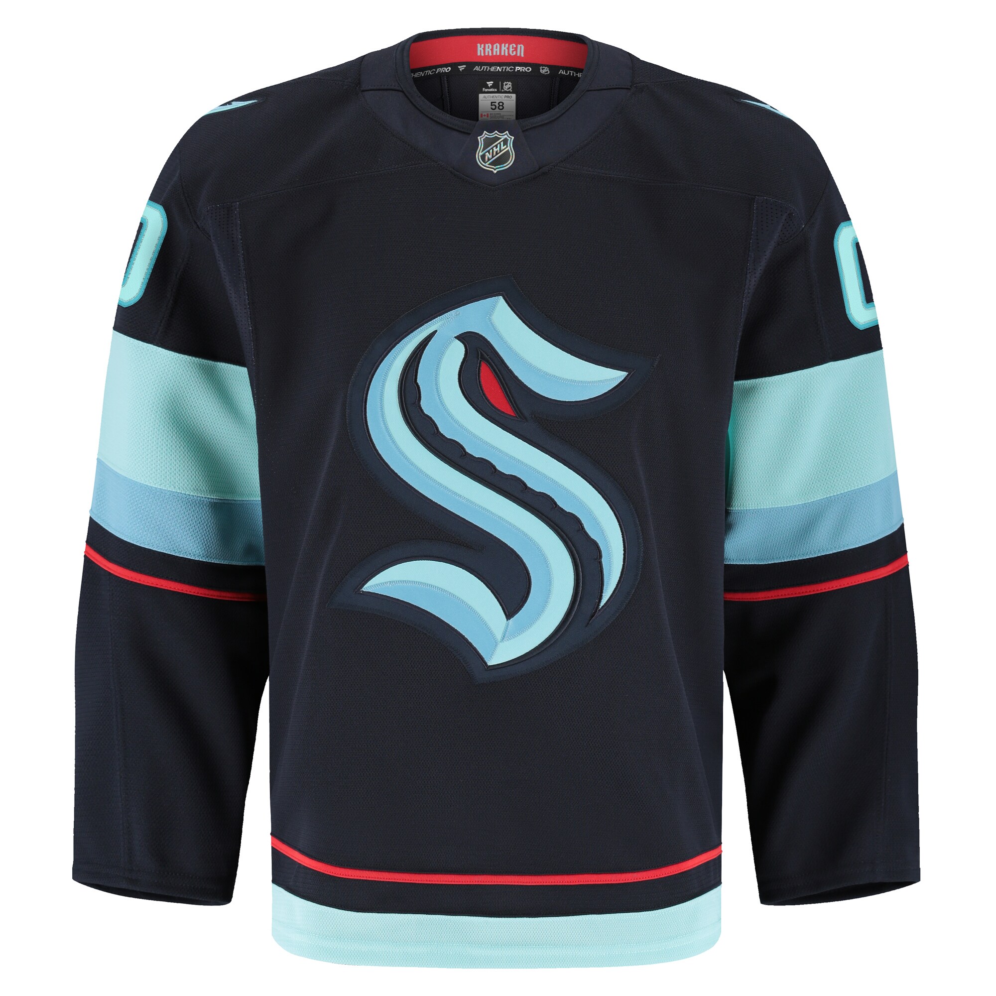 Seattle Kraken Fanatics Home Authentic Pro Custom Jersey - Navy