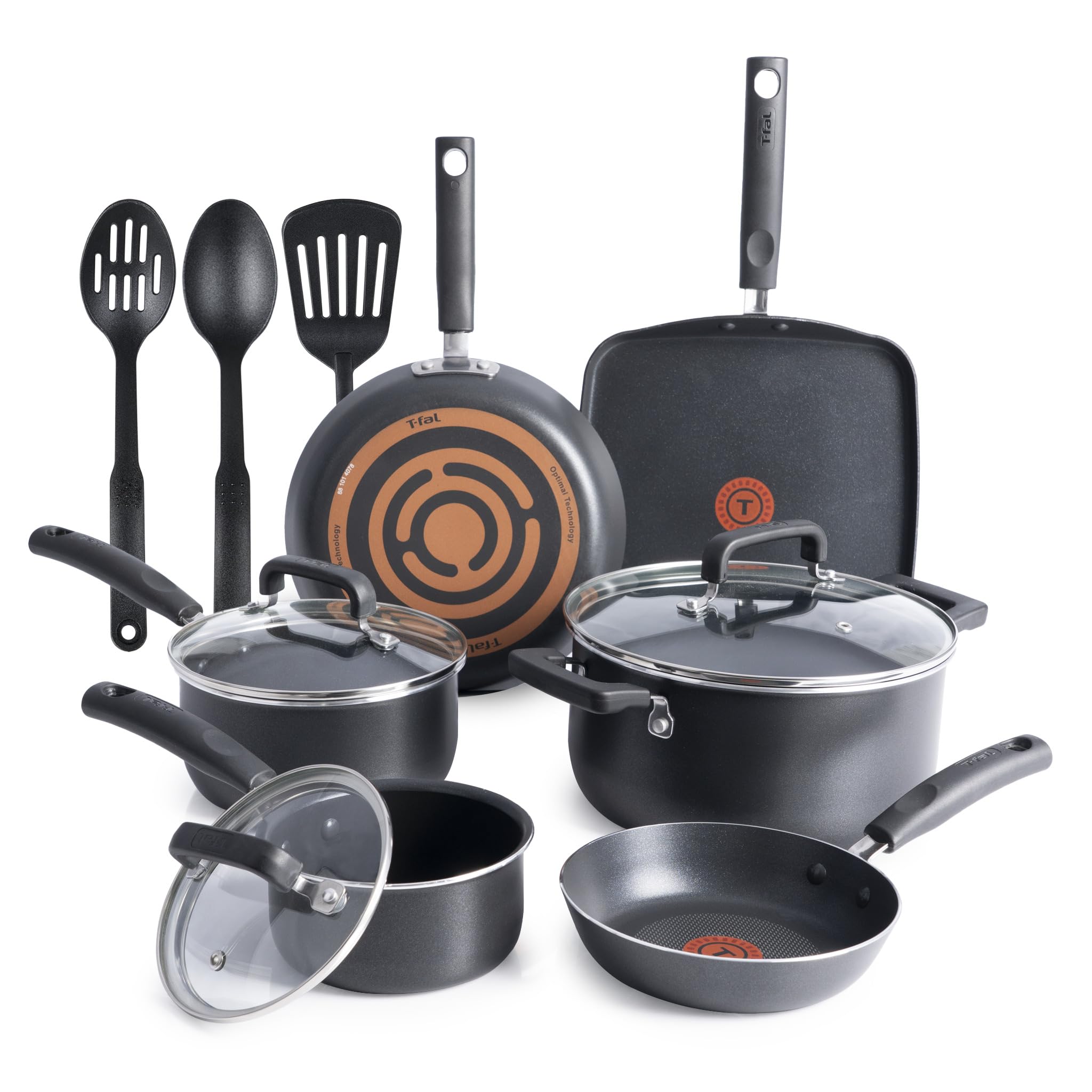 GROUPE SEB T-Fal Signature Nonstick Cookware Set, 12 Piece