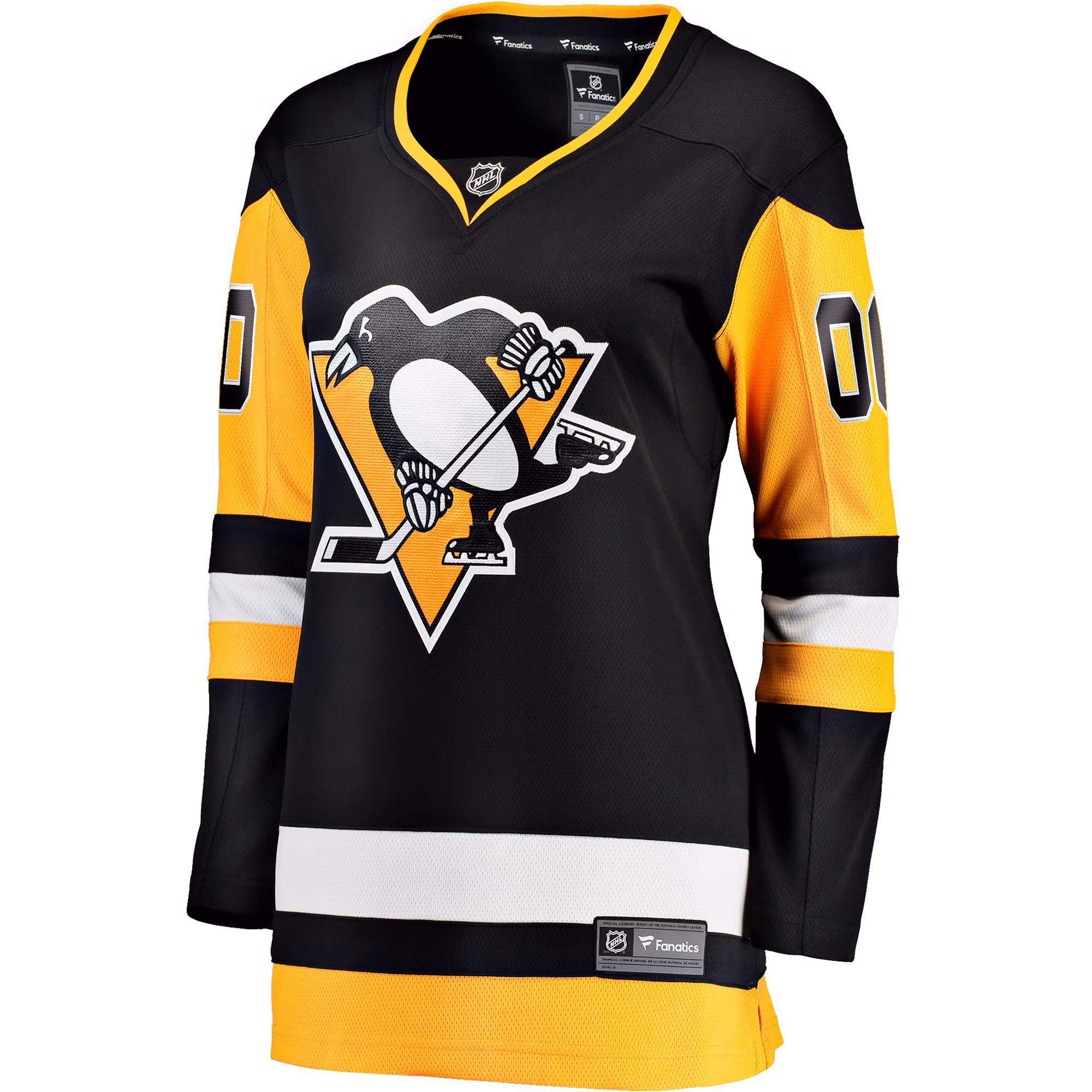 Pittsburgh Penguins Fanatics Women's Home Breakaway Custom Jersey - Black