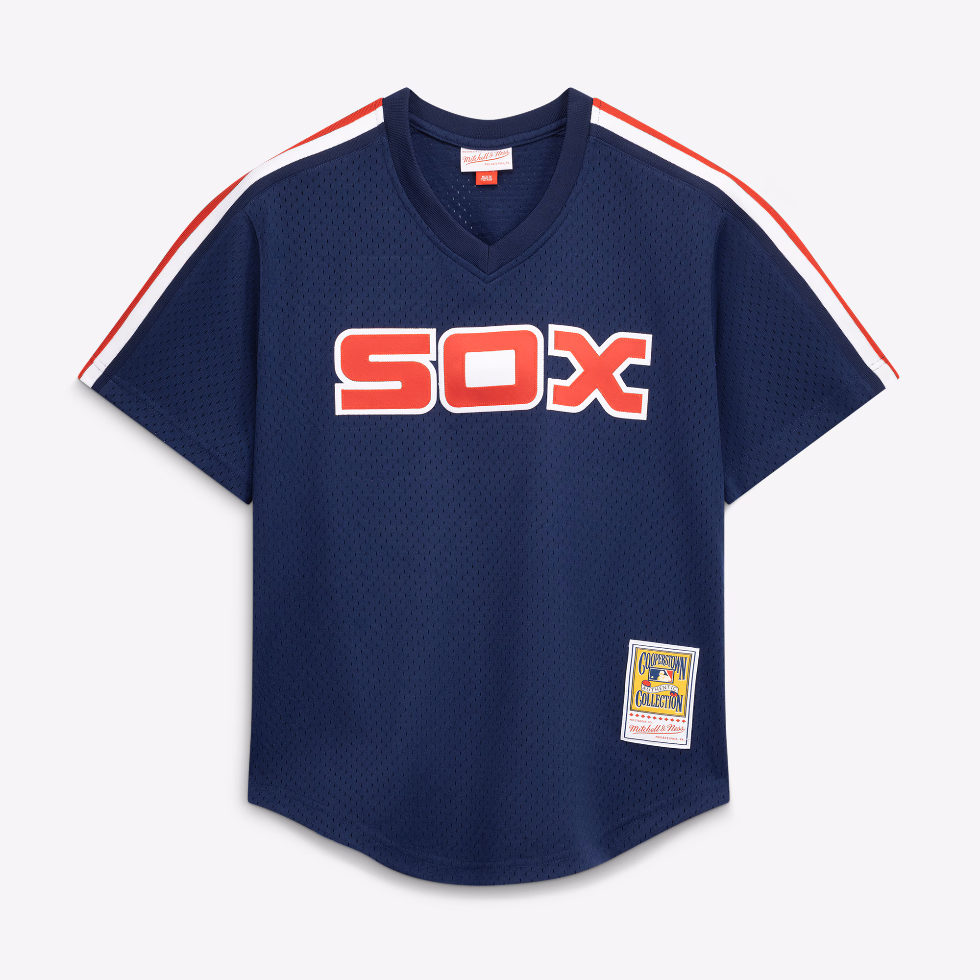 Carlton Fisk Chicago White Sox Mitchell & Ness Authentic Batting Practice Jersey - Navy