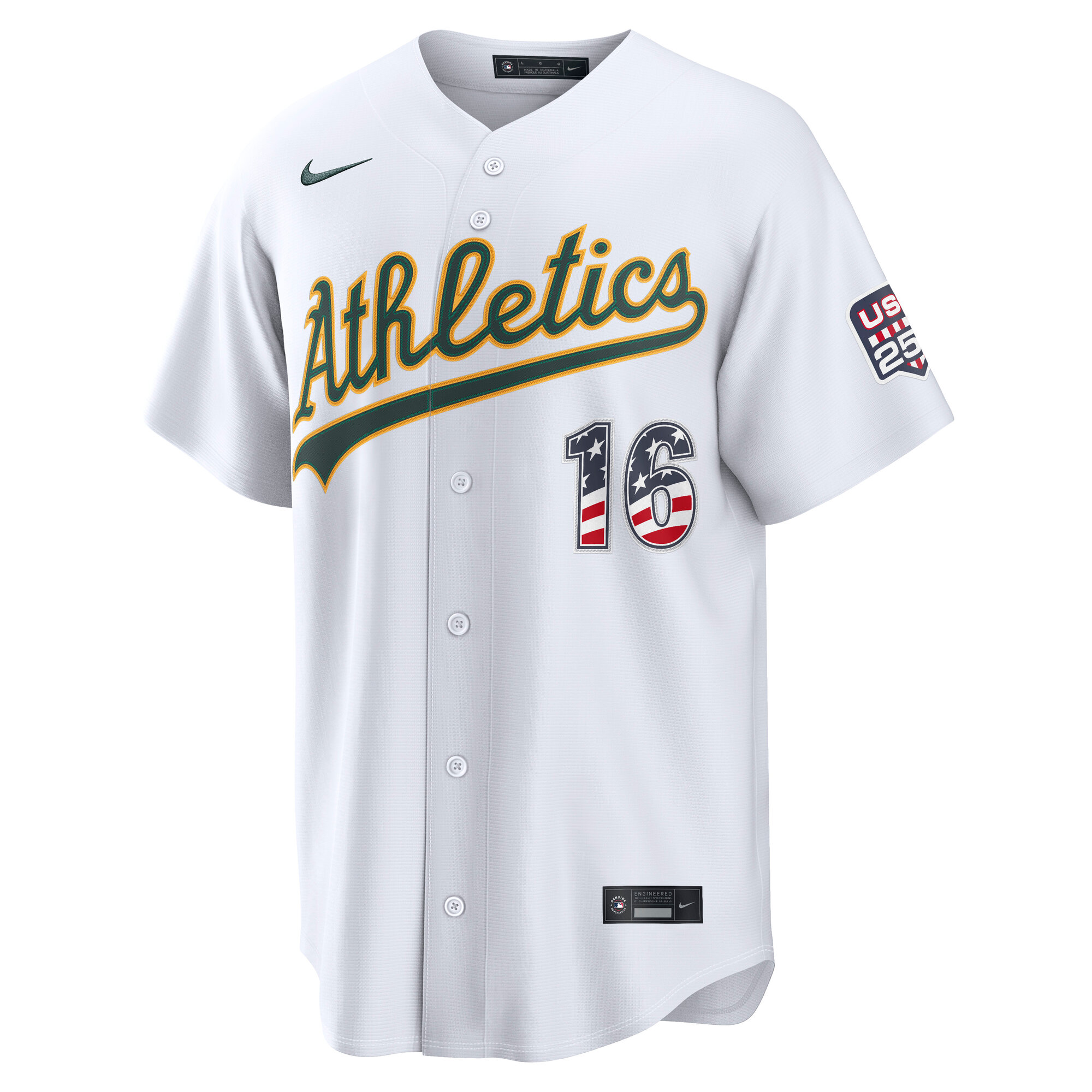 Fourth of July Athletics Nick Kurtz Nike White USA 250 Stadium Jersey