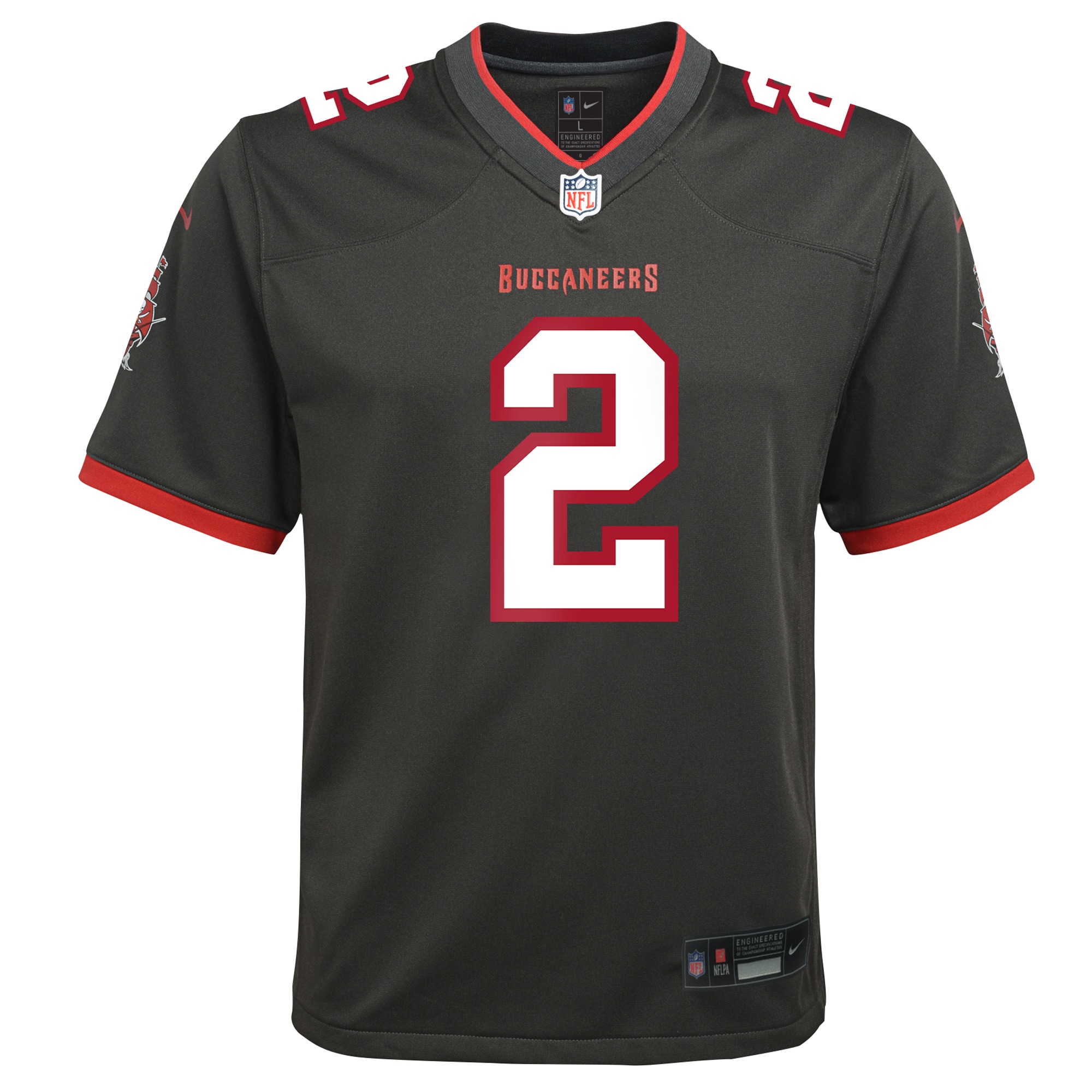 Emeka Egbuka Tampa Bay Buccaneers Nike Youth Alternate Game Jersey - Pewter