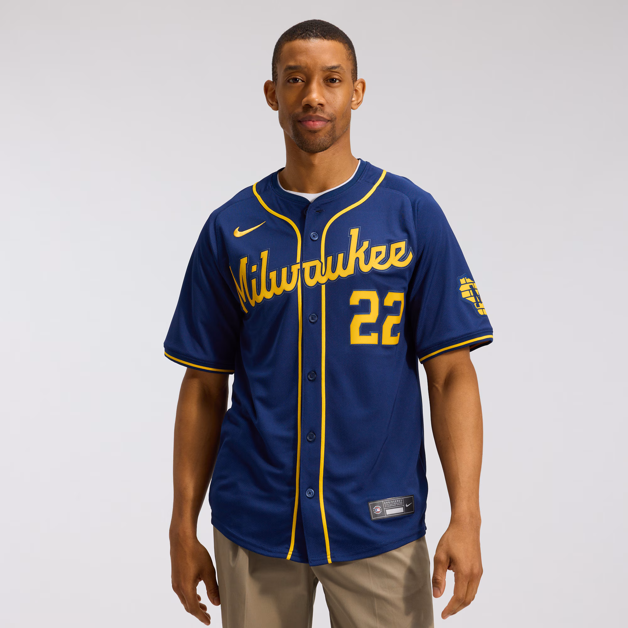 Christian Yelich Milwaukee Brewers Nike Alternate Limited Jersey - Navy