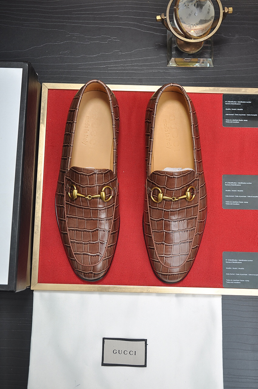 Gucci men's leather shoes-65