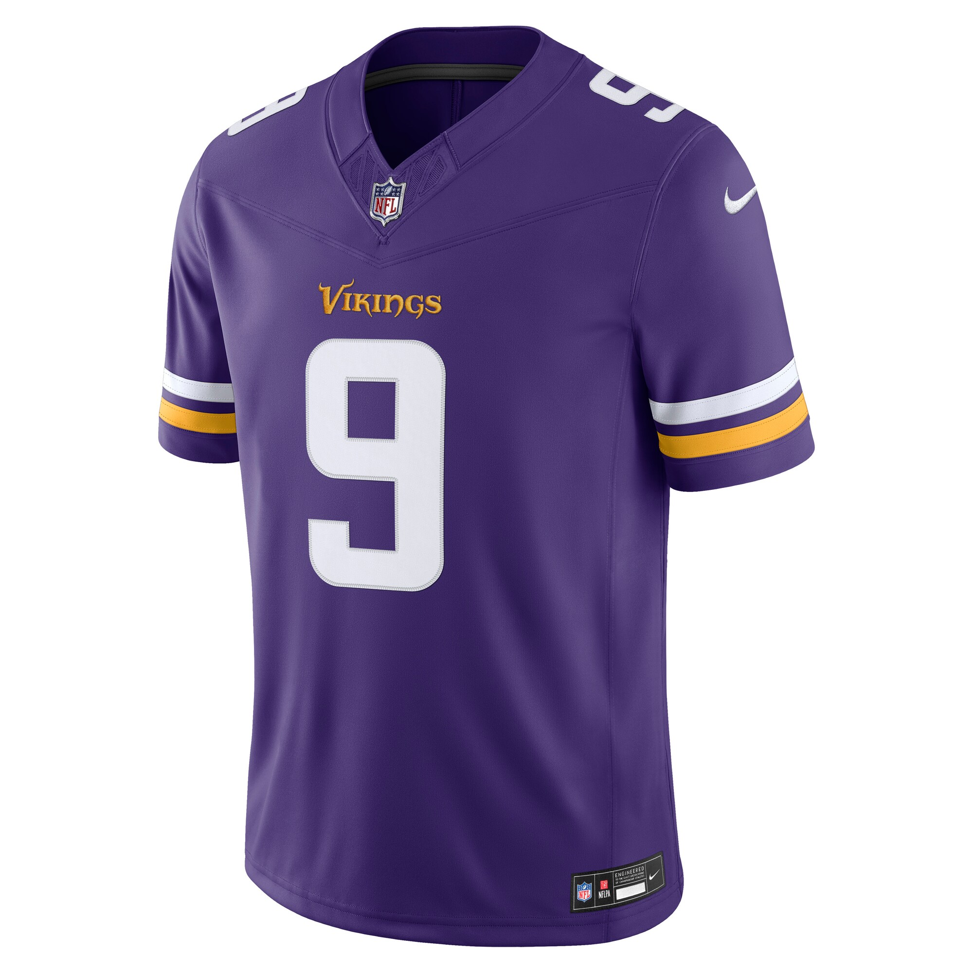 J.J. McCarthy Minnesota Vikings Nike Vapor F.U.S.E. Stitched Limited Jersey - Purple