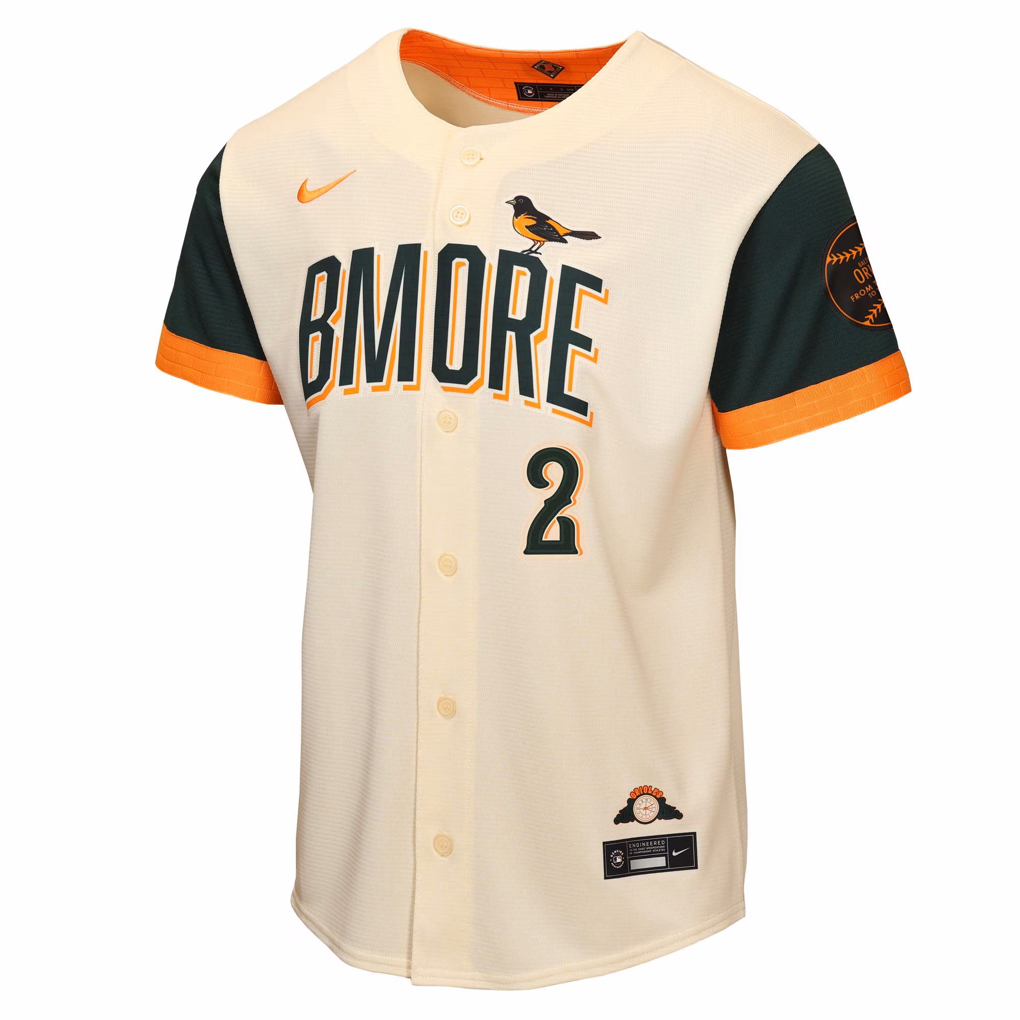 Gunnar Henderson Baltimore Orioles Nike Youth 2026 City Connect Stadium Jersey - Cream