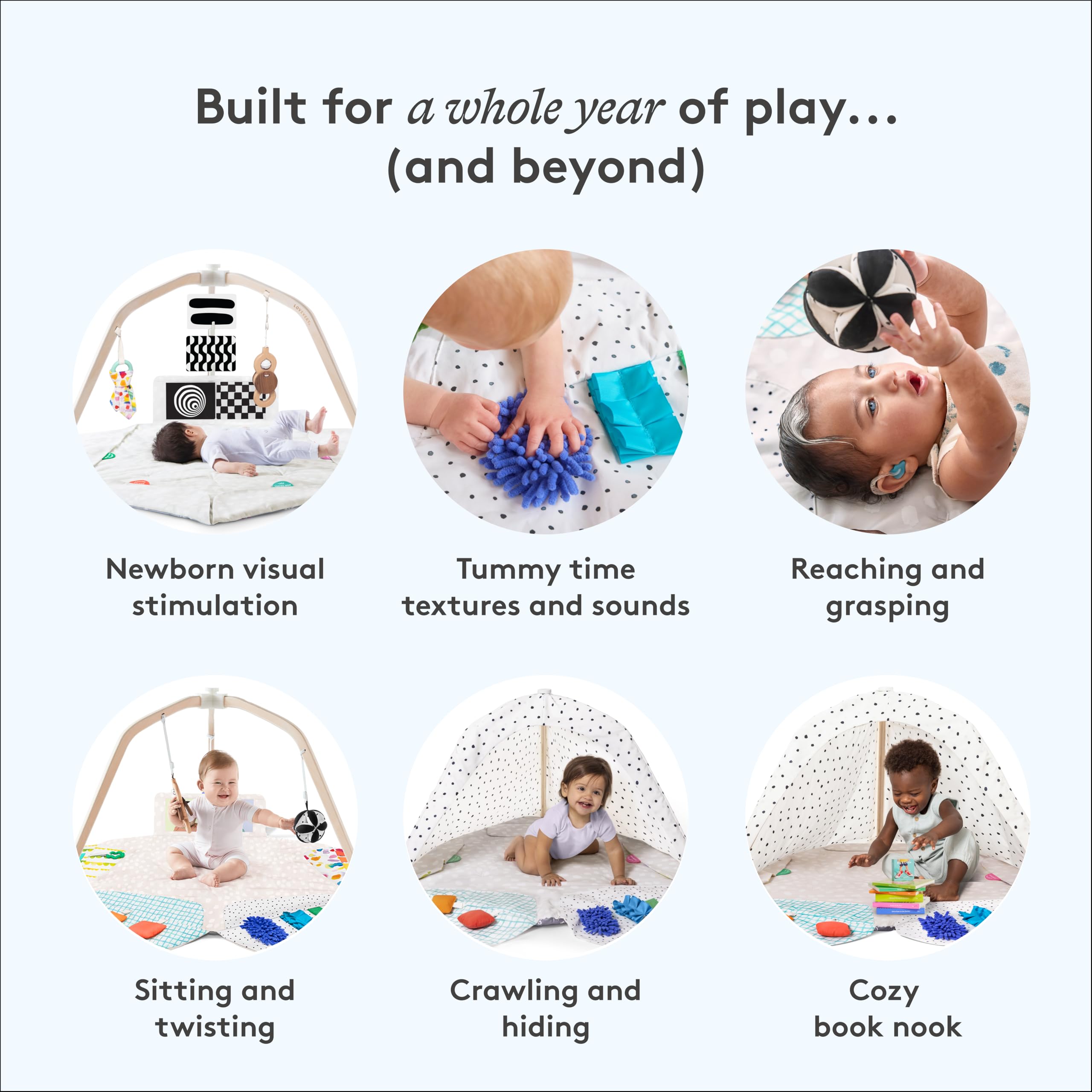 LOVEVERY The Play Gym - Award-Winning Developmental Activity Mat