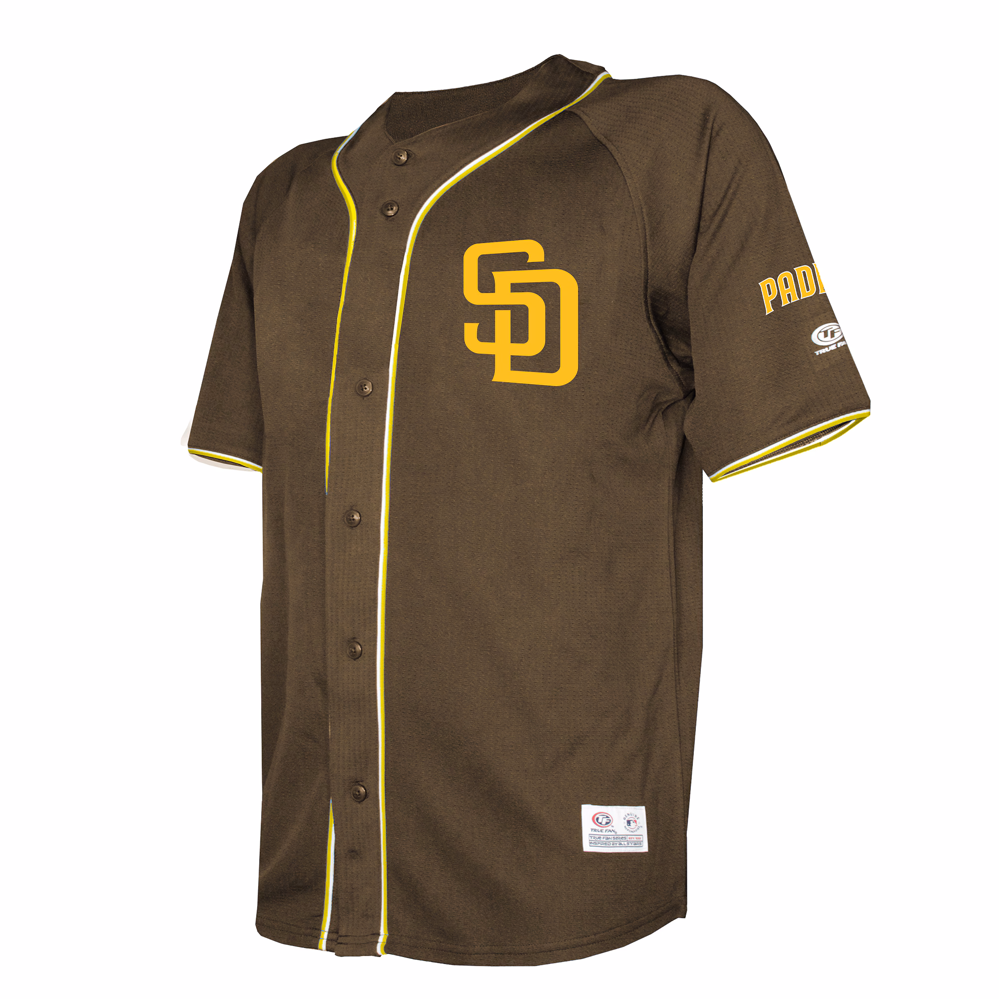 San Diego Padres Stitches Team Color Full-Button Fashion Jersey - Brown