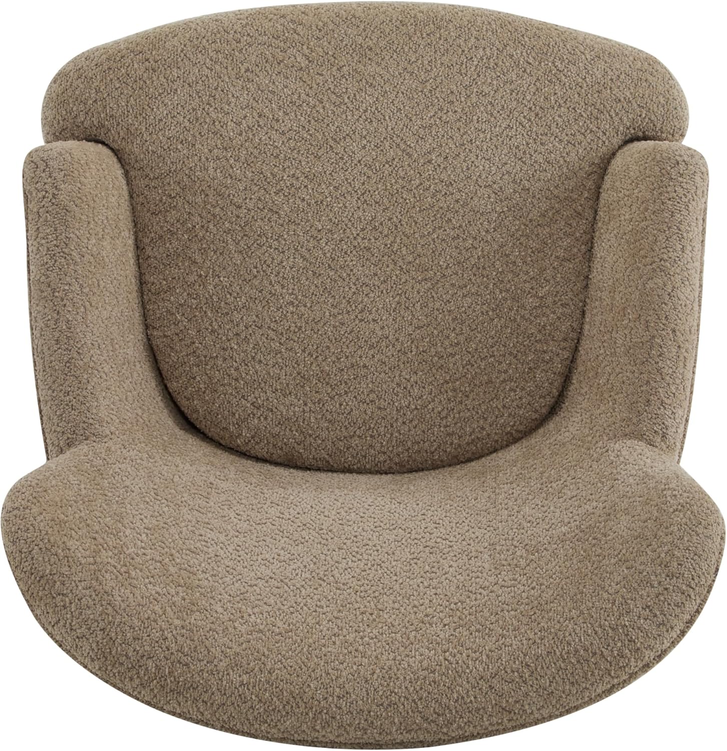 Christopher Knight Home Winnie Accent Chair and Ottoman Set, Living Room/Bedroom Wooden Comfy Reading Chair with Footrest Stool, Boucle Upholstered Wingback Single Sofa, Brown