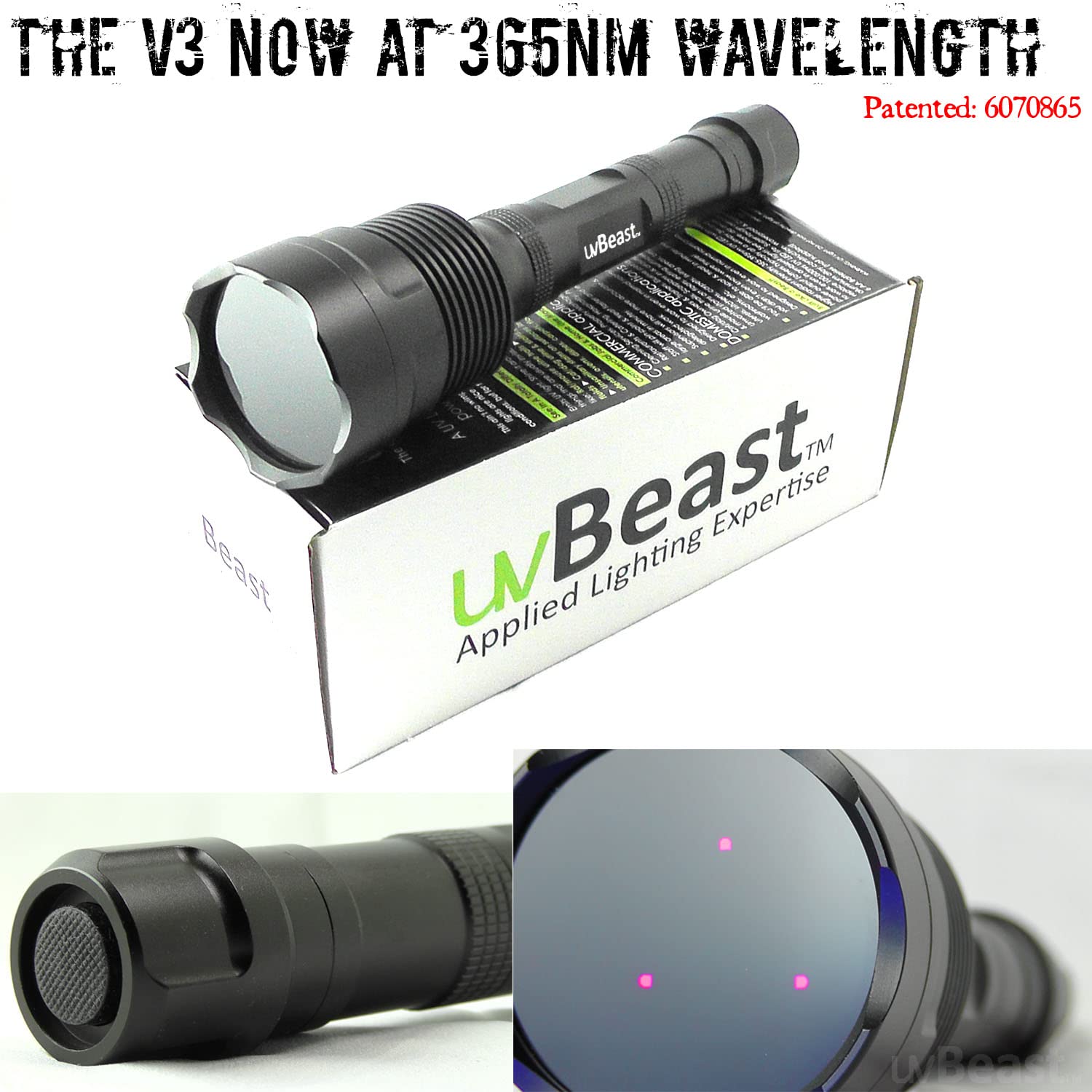 UVBEAST V3 365nm UV Flashlight - High Power Professional Grade