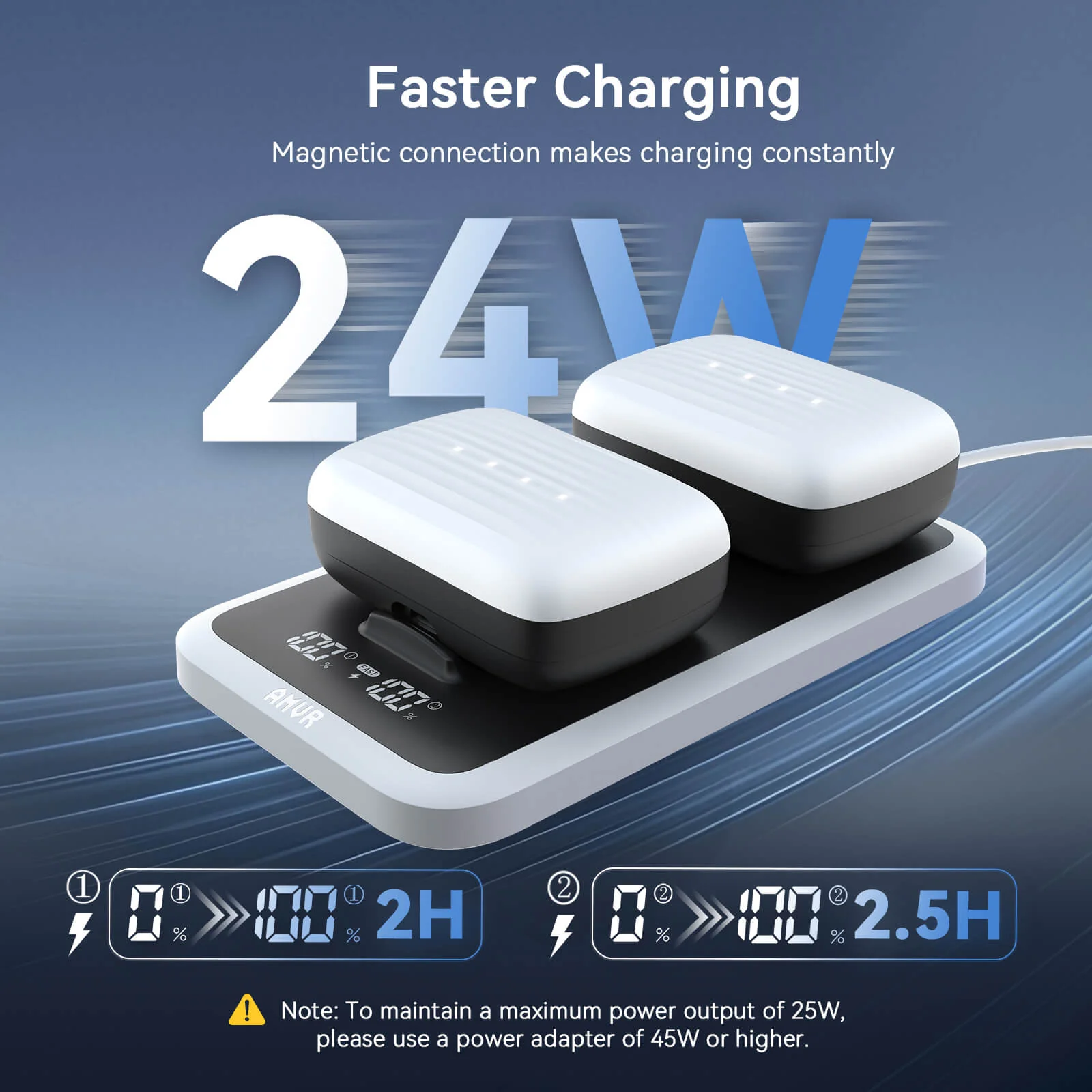 CD1 Dual-Slot Magnetic Charging Dock