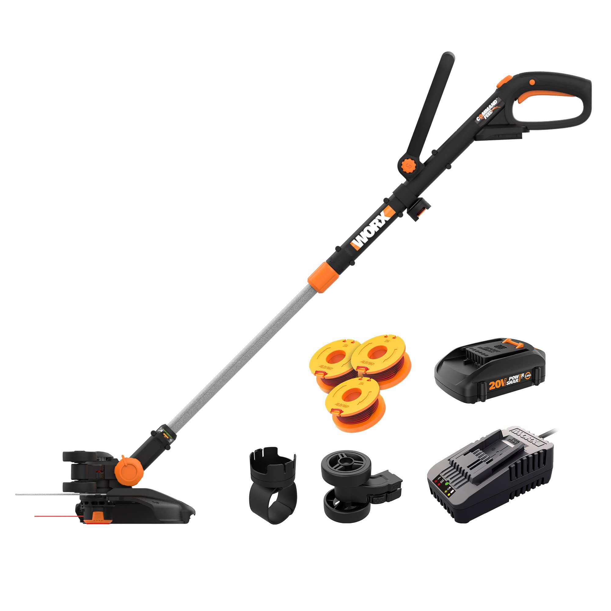 WORX WG170.2 Cordless String Trimmer & Lawn Edger, 20V