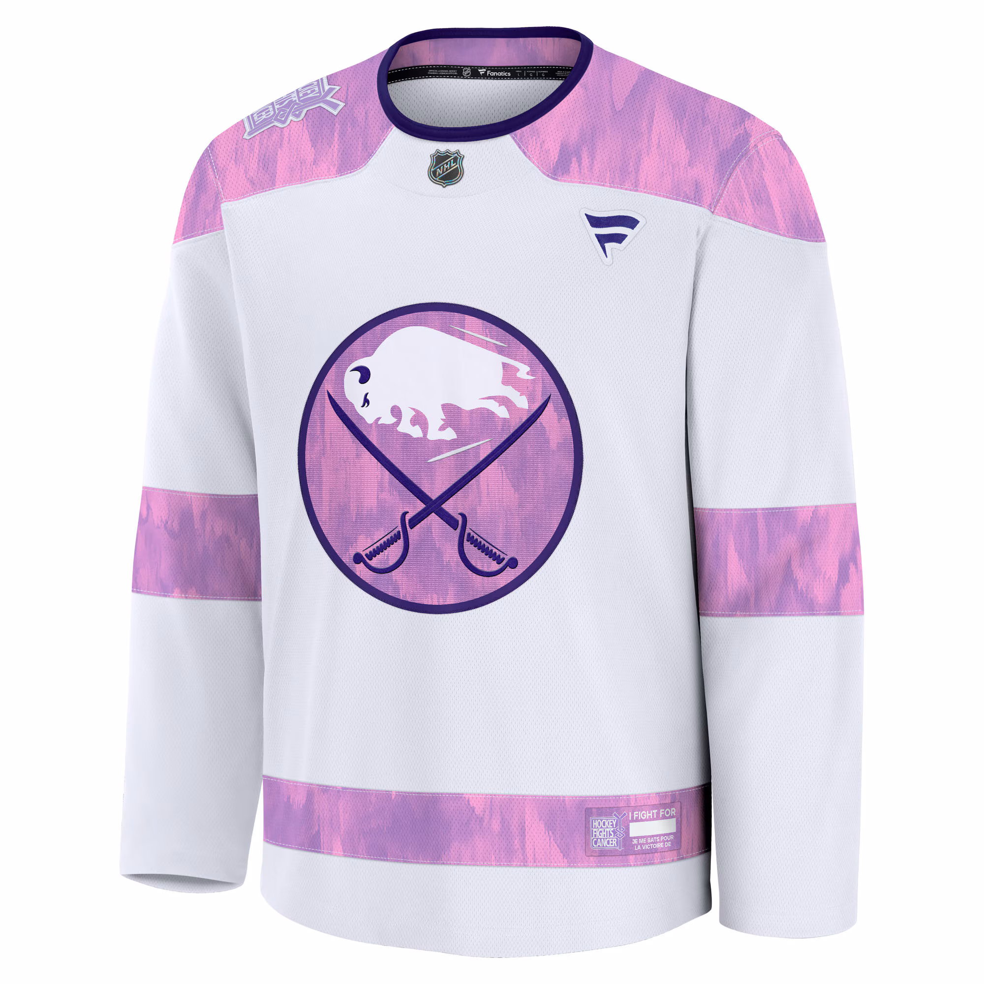 Buffalo Sabres Fanatics Hockey Fights Cancer Survivor Practice Jersey - White