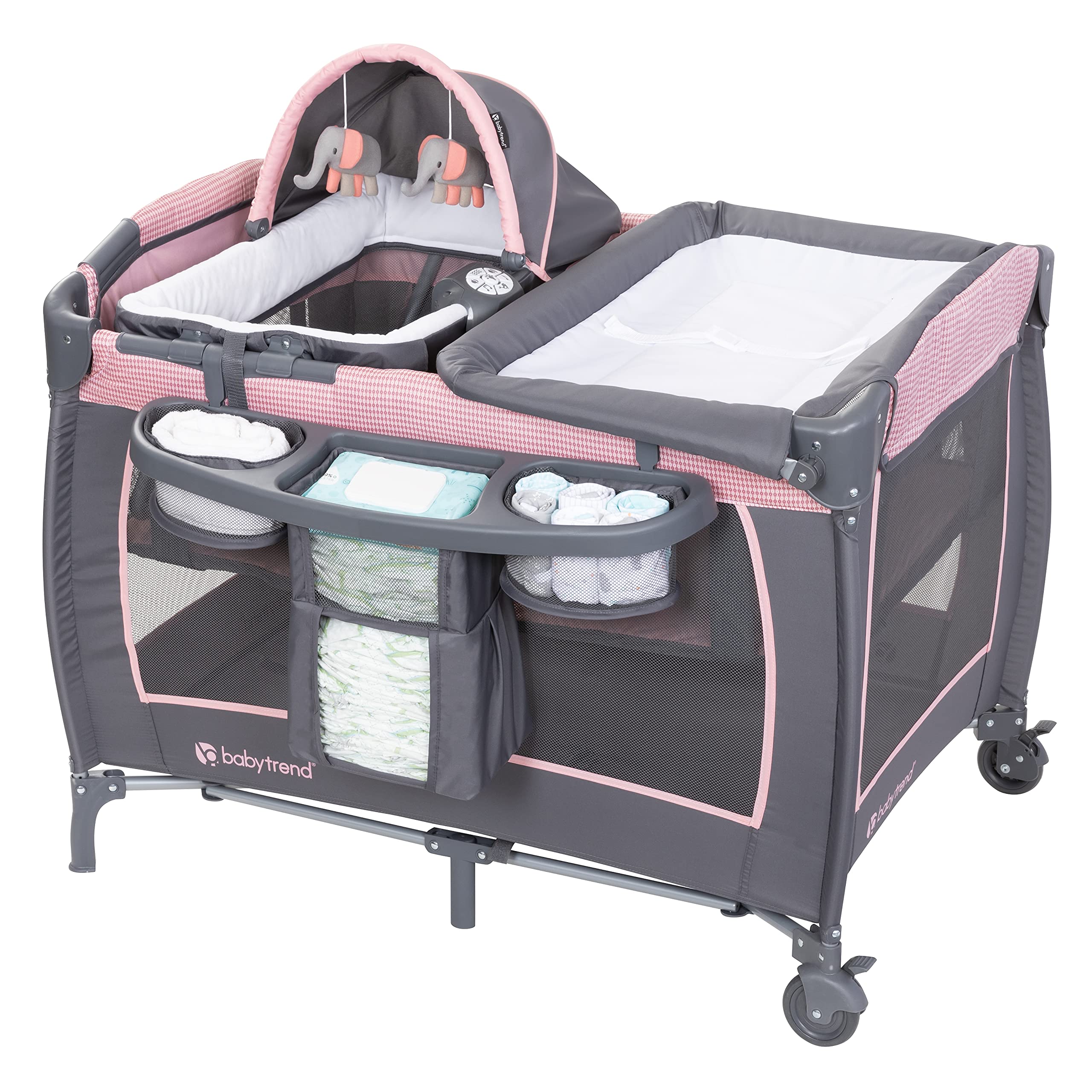 BABY TREND Lil' Snooze Deluxe III - Cozy Pink Sleep Solution