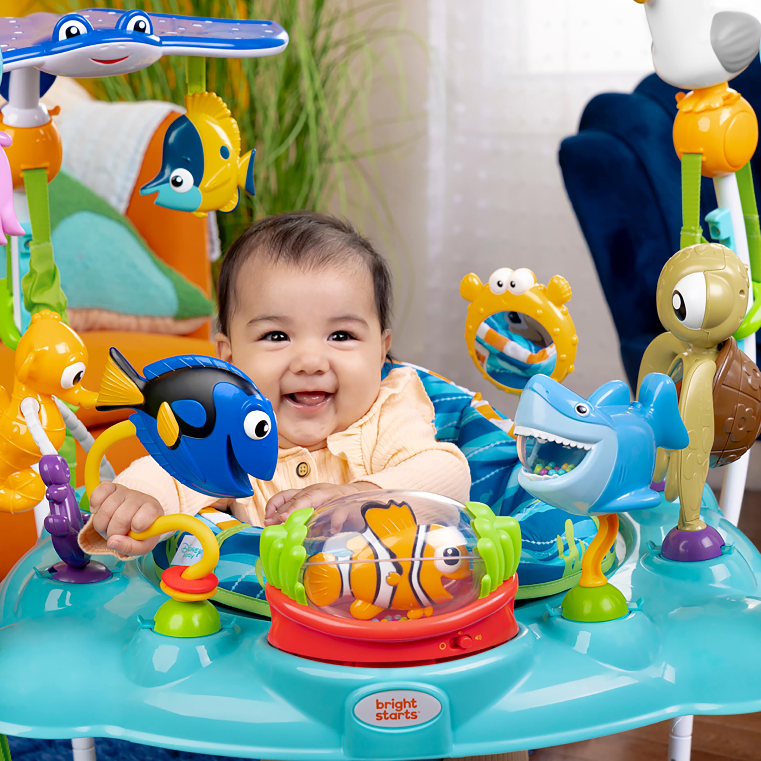 BRIGHT STARTS Finding Nemo Baby Activity Center Jumper with Toys