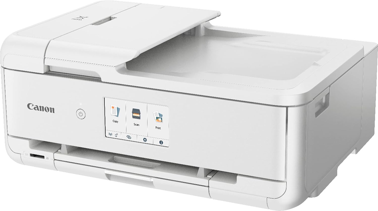 Canon PIXMA TS9521C All-in-One Wireless Crafting Photo Inkjet Printer, White - Print Scan Copy - 4.3