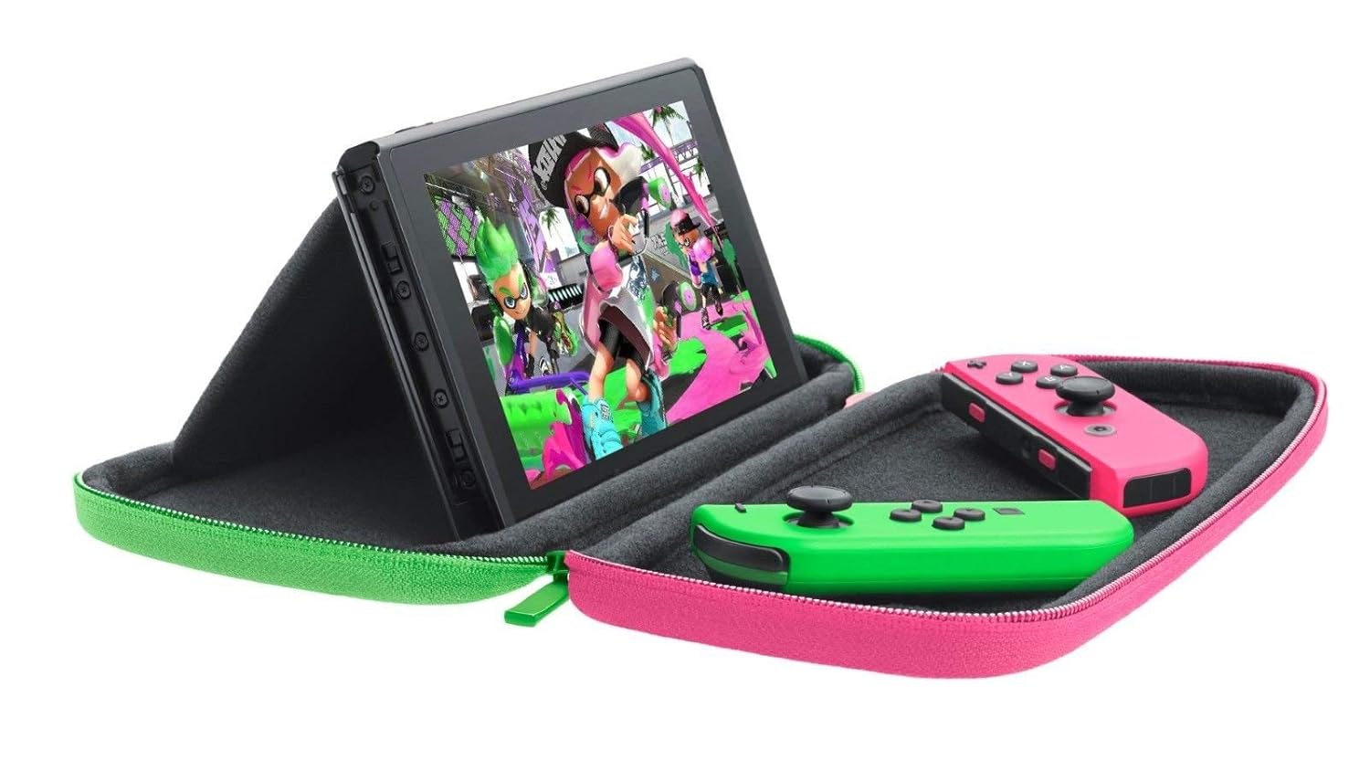 Nintendo Switch Hardware with Splatoon 2 + Neon Green/Neon Pink Joy-Cons (Nintendo Switch) (Renewed)