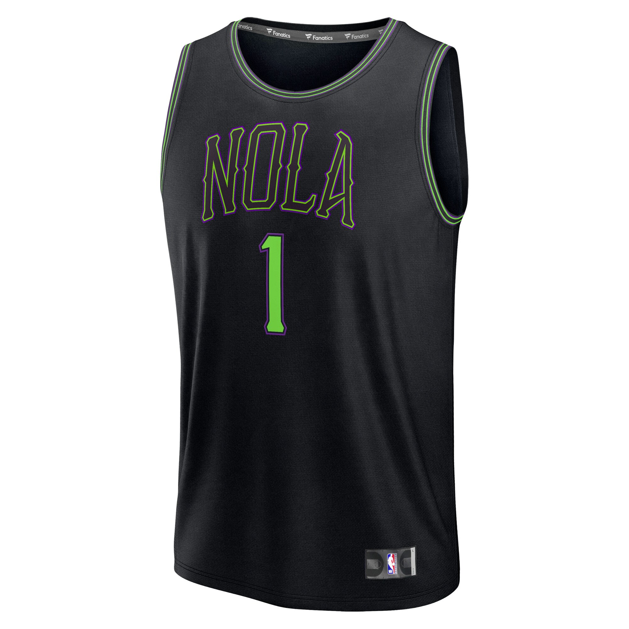 Zion Williamson New Orleans Pelicans Fanatics Youth Fast Break Jersey - City Edition - Black