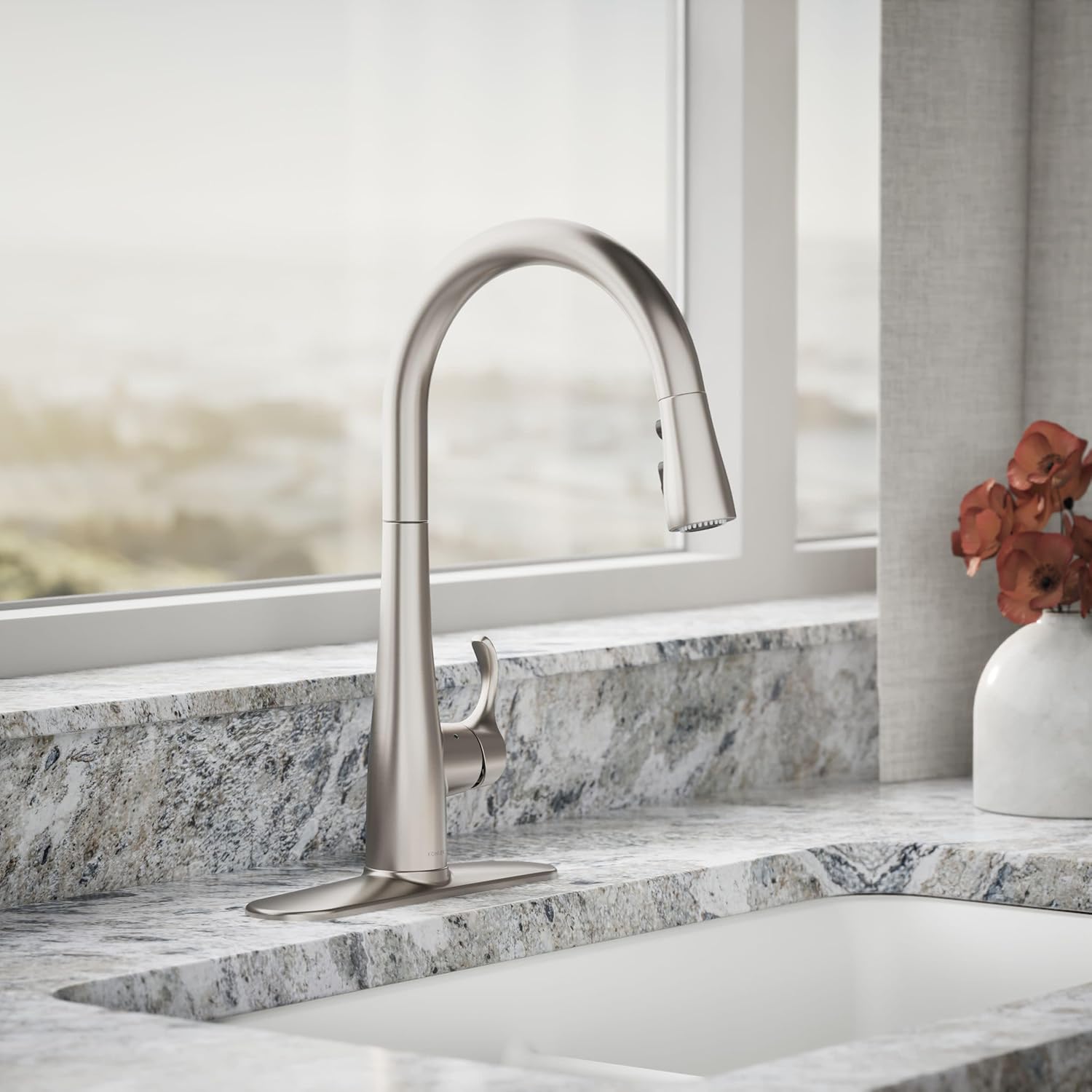 KOHLER Simplice Response Touchless Pull Down Kitchen Faucet in Stainless Steel, K-22036-VS