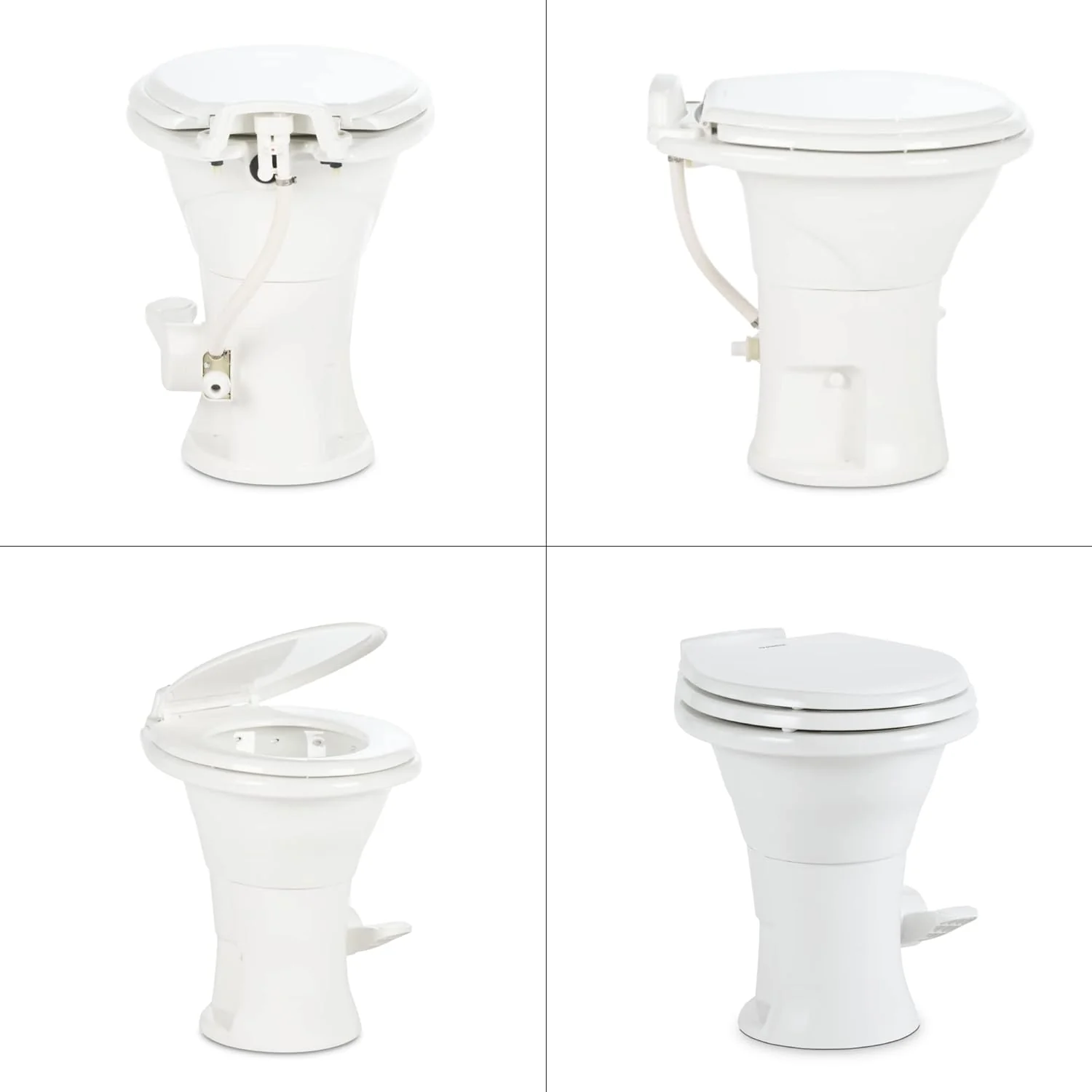 Dometic 310 RV Toilet, Oblong, PowerFlush, White