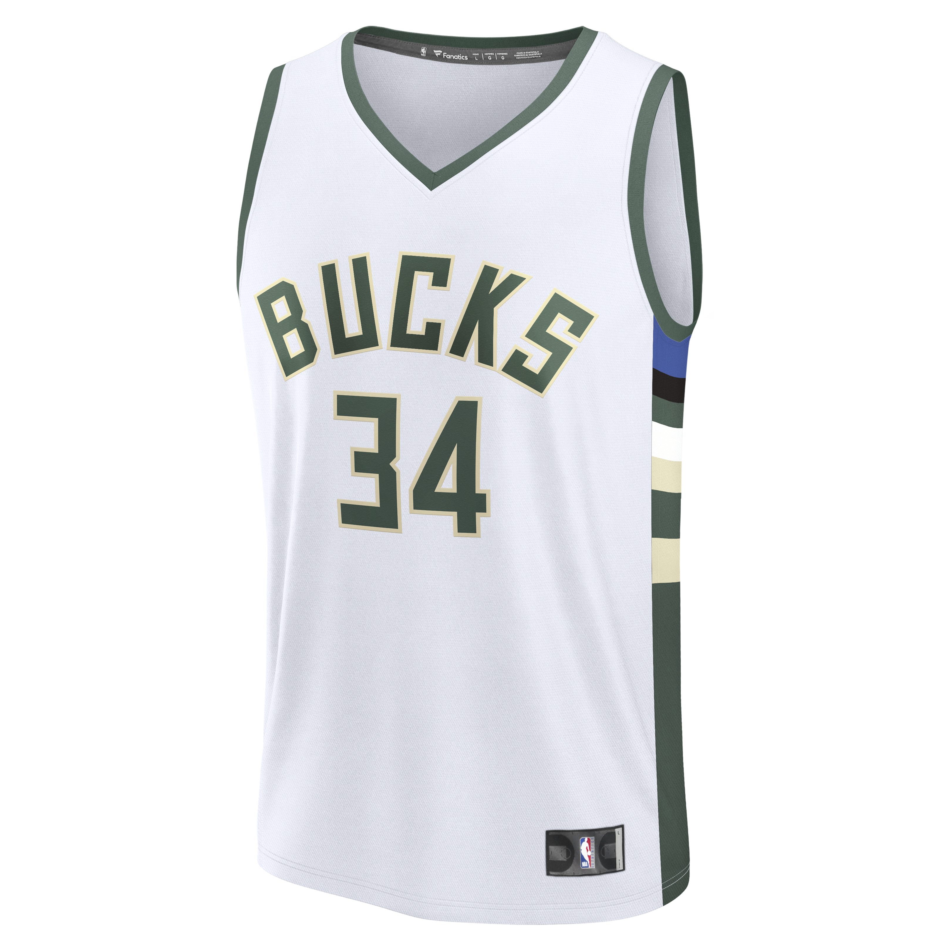 Giannis Antetokounmpo Milwaukee Bucks Fanatics Fast Break Replica Player Jersey - Association Edition - White