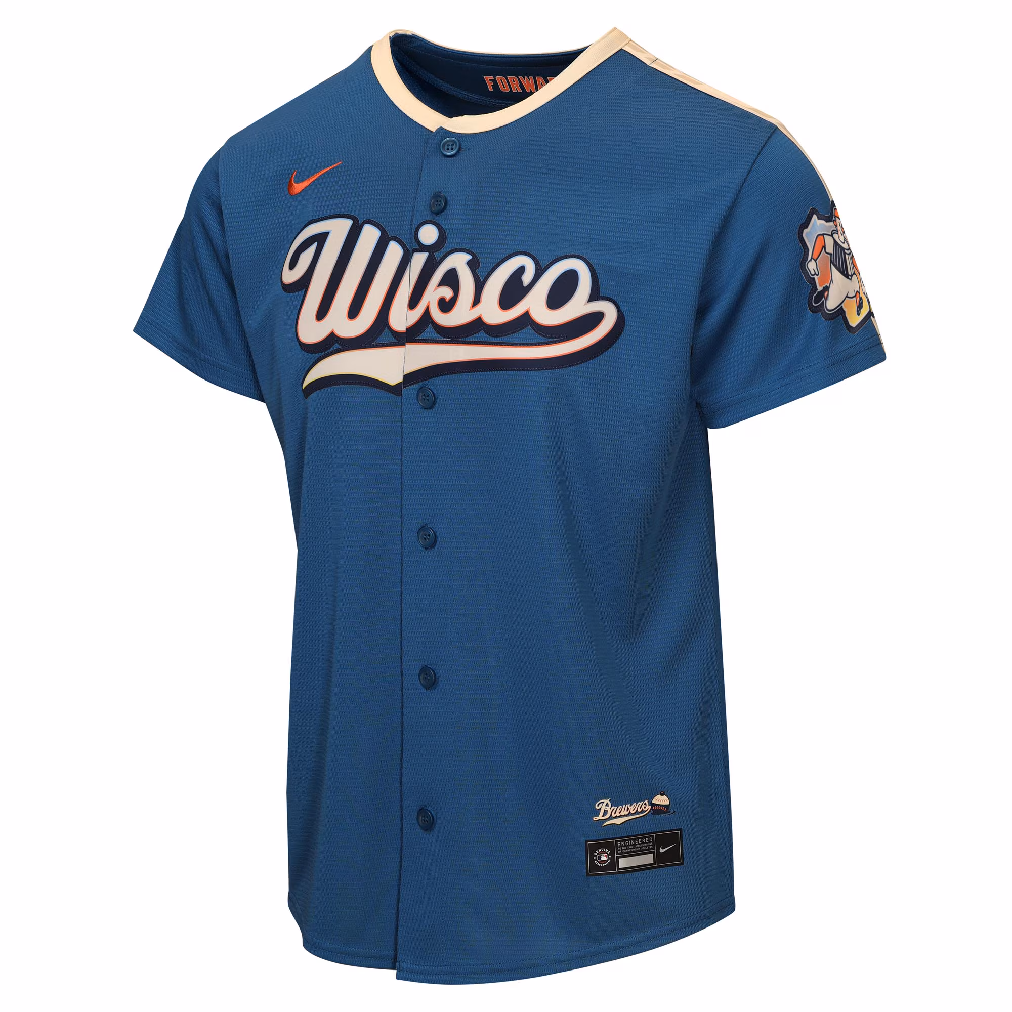 Milwaukee Brewers Nike Youth 2026 City Connect Stadium Jersey - Mineral Blue