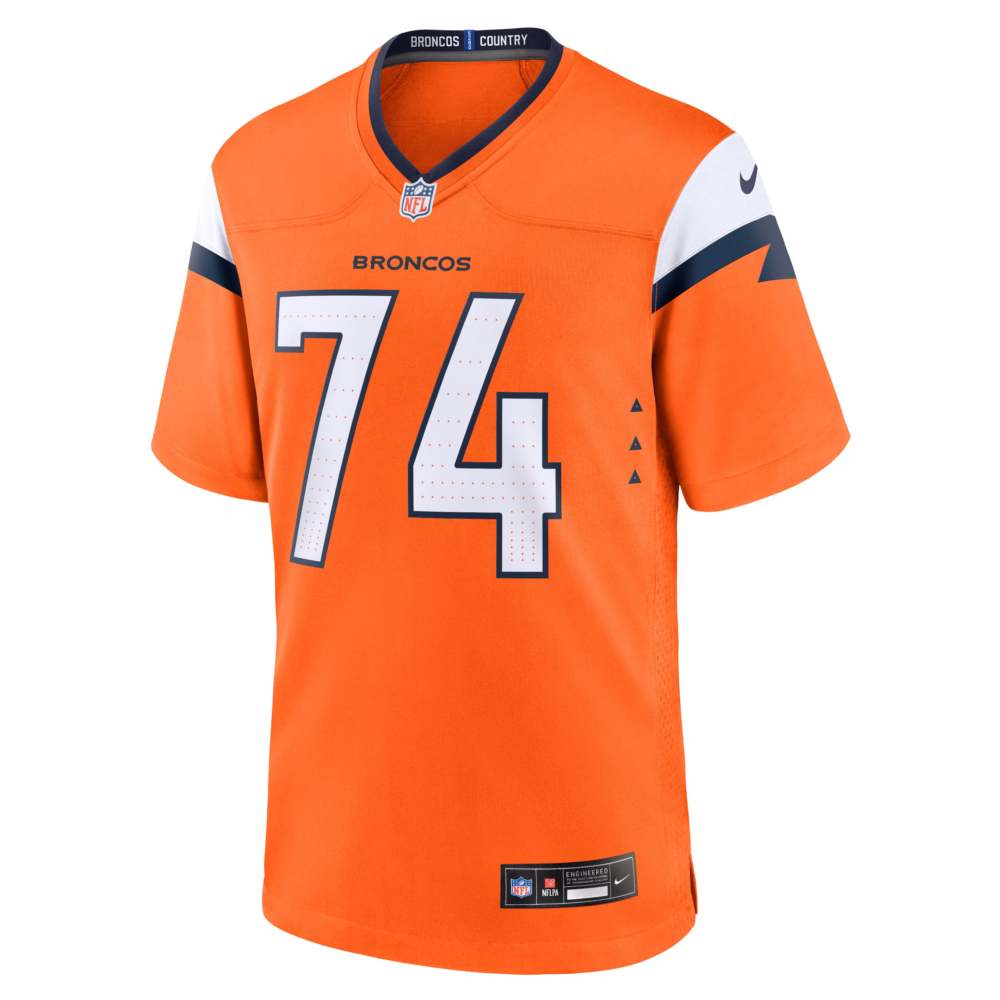 Ben Powers Denver Broncos Nike Team Game Jersey -  Orange