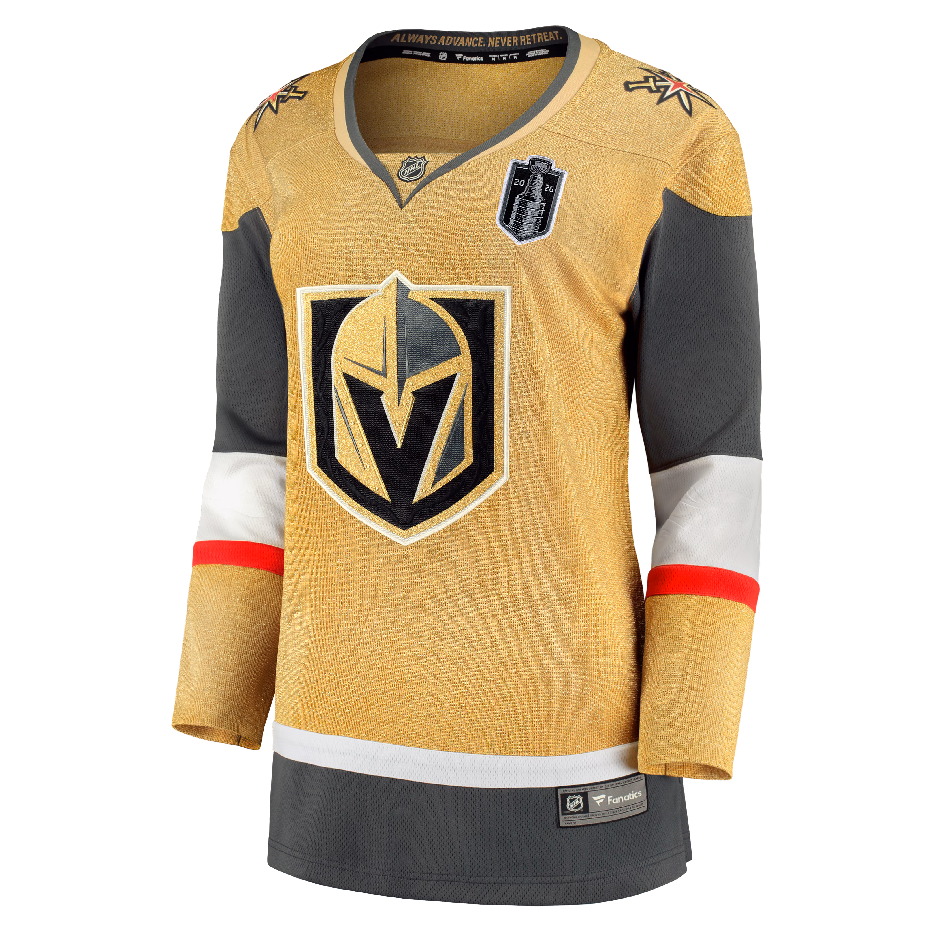 Vegas Golden Knights Fanatics Women's 2026 Stanley Cup Final Breakaway Jersey - Gold