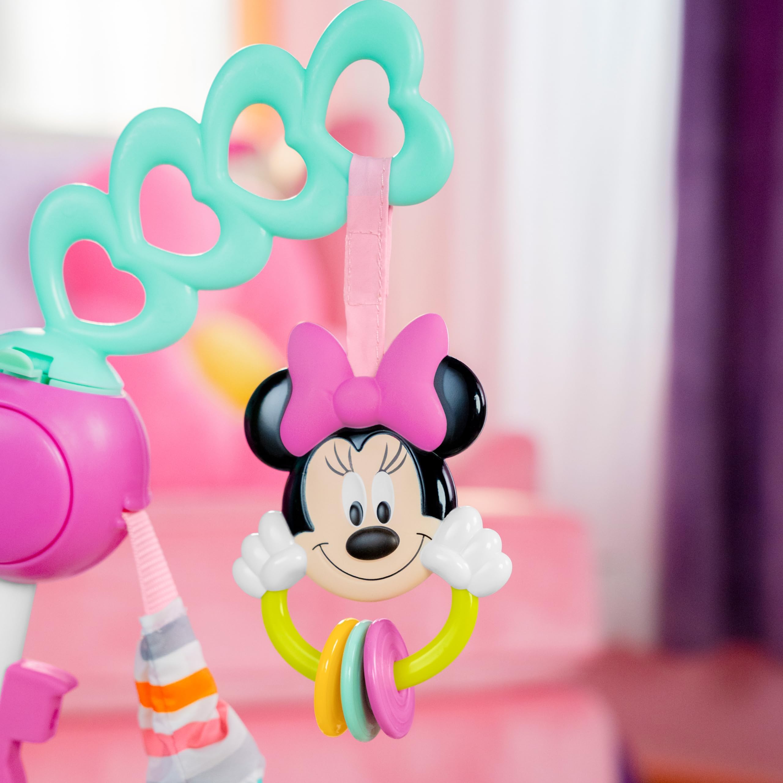 BRIGHT STARTS Minnie Mouse Baby Activity Center Jumper with Toys