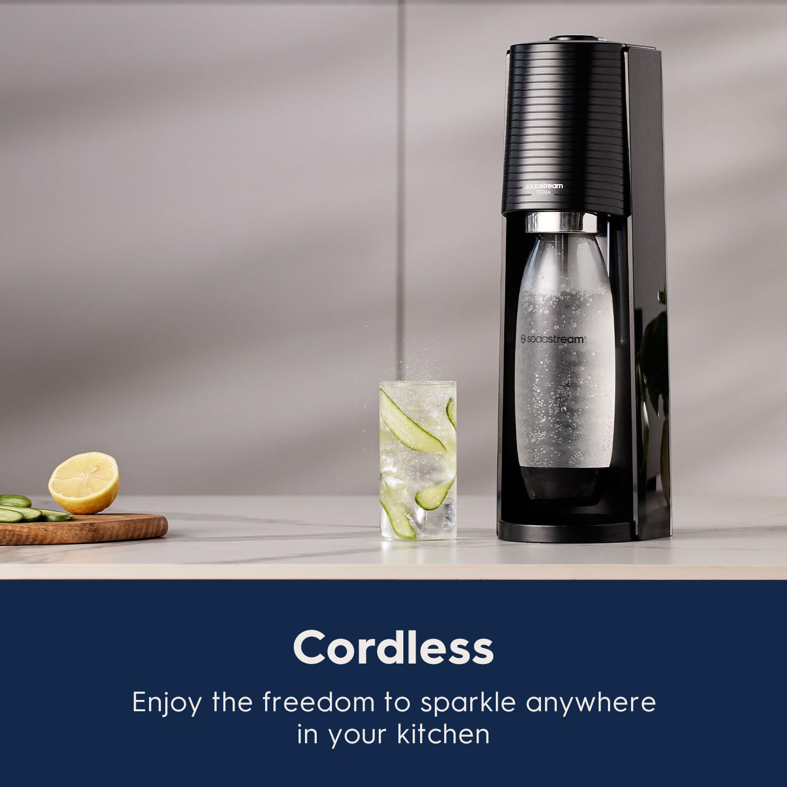 SODASTREAM Terra Soda Streaming Machine Starter Kit - Black