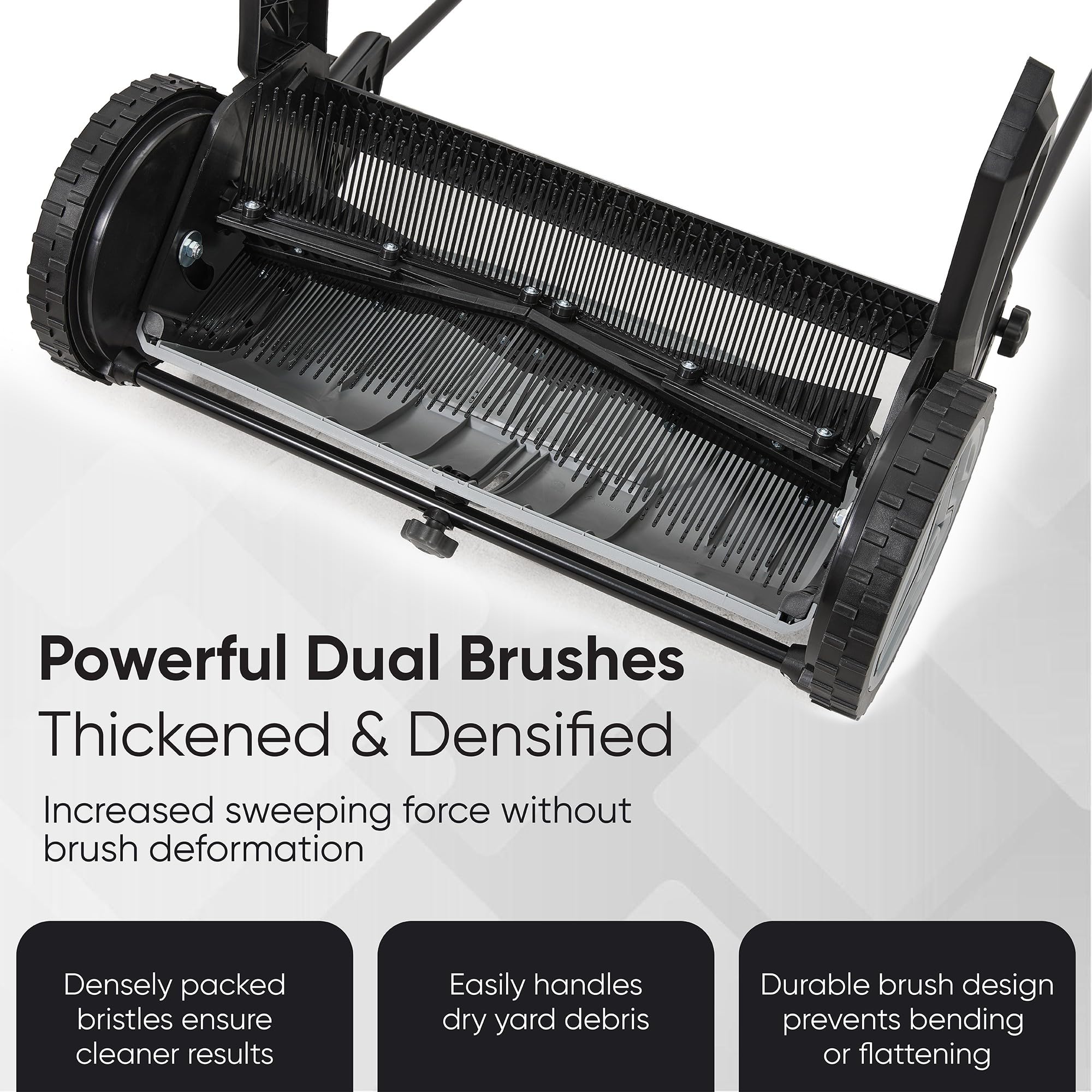 DAPPER SUPPLY 21-Inch Push Lawn Sweeper with 3.5 cu. ft. Hopper