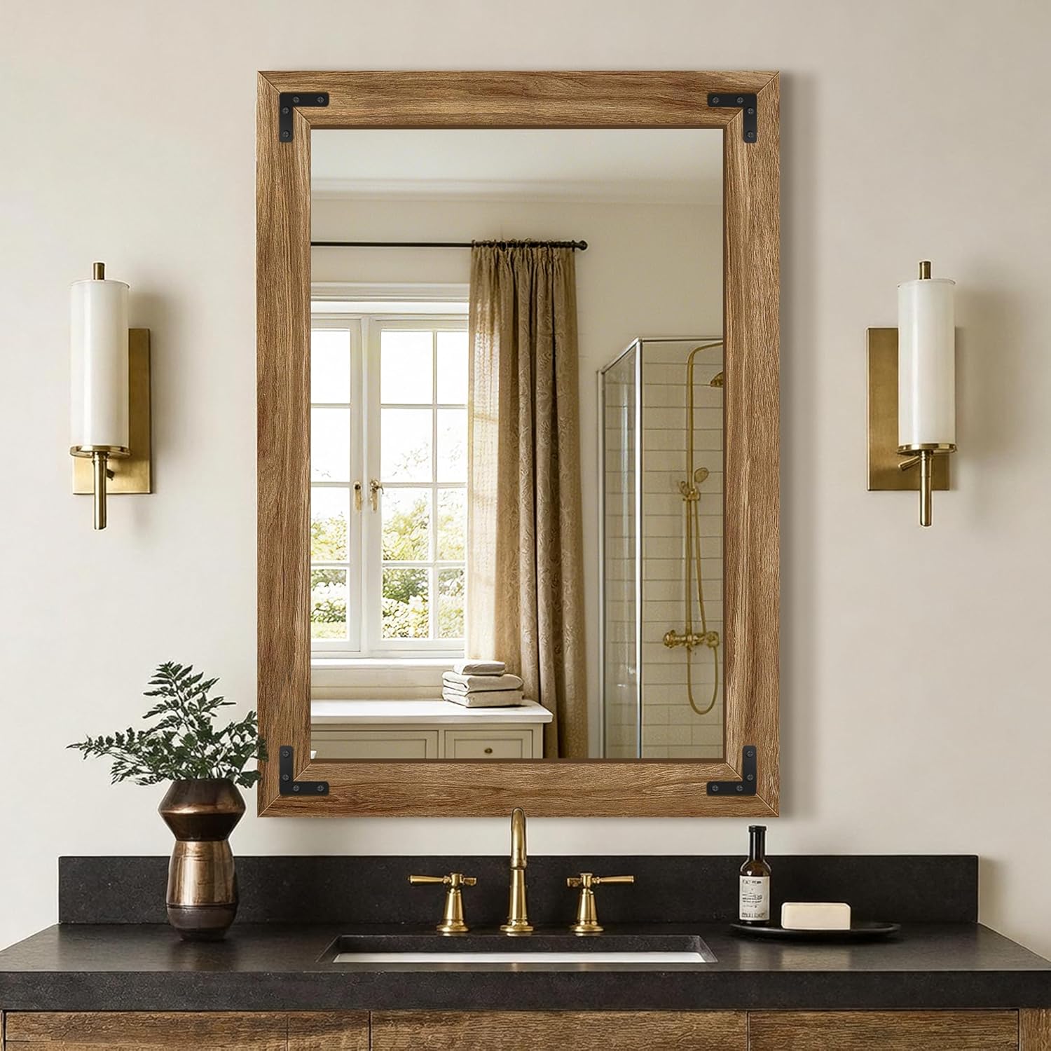 AMOISE Farmhouse Bathroom Vanity Mirror, 40