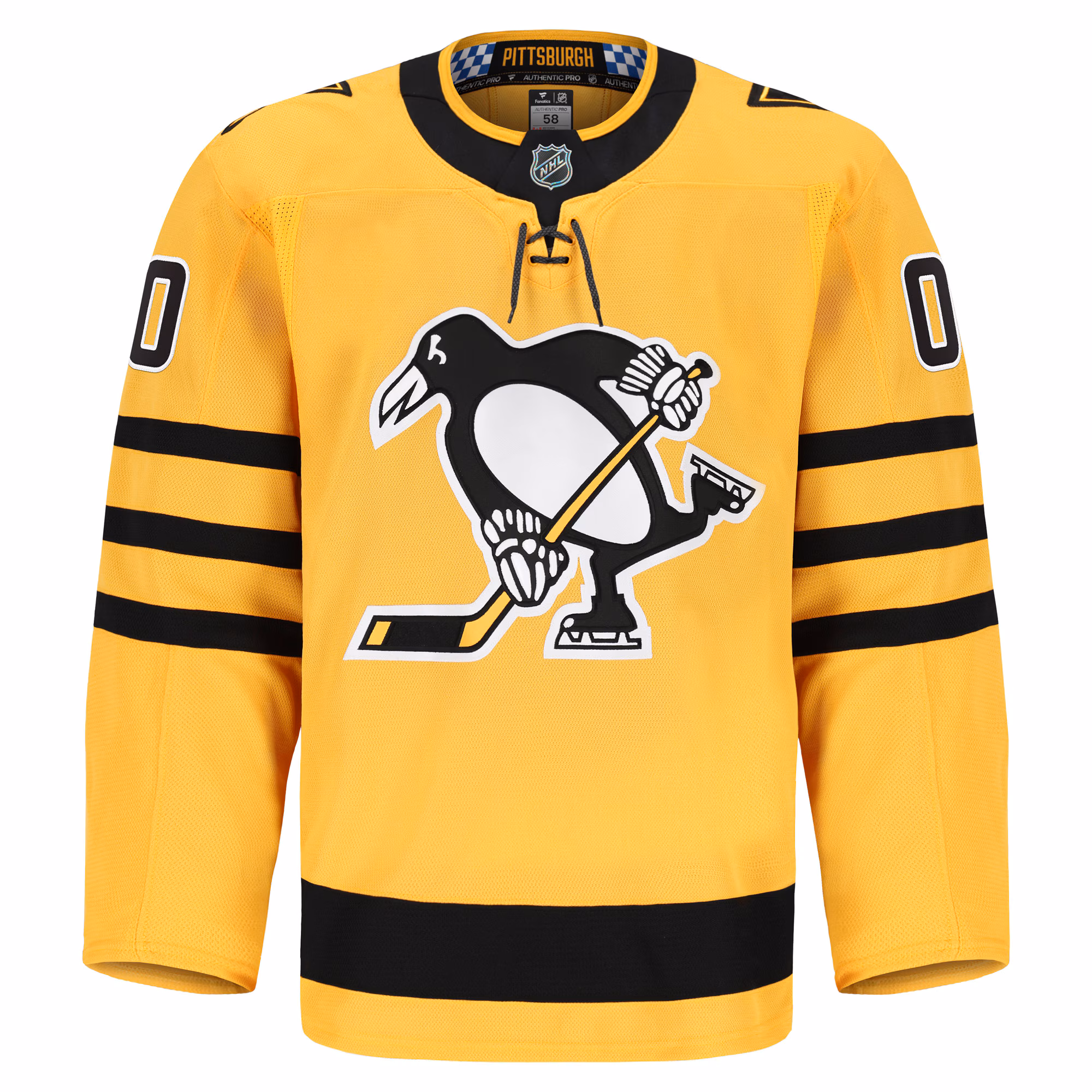Pittsburgh Penguins Fanatics Alternate Authentic Pro Custom Jersey - Gold