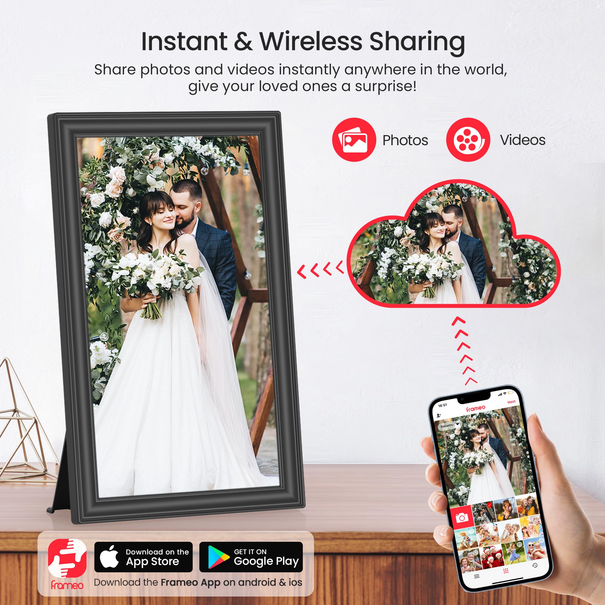 BIGASUO 64GB Frameo 15.6