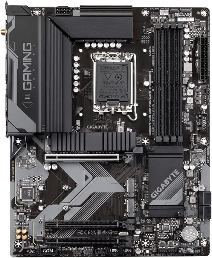 GIGABYTE B760 Gaming X AX Intel LGA 1700 ATX Motherboard, 4X DDR5~128GB, 3X PCI-E x16, 3X M.2, 4X SATA, 2X USB 3.2, 1x USB-C, 5X USB 2.0