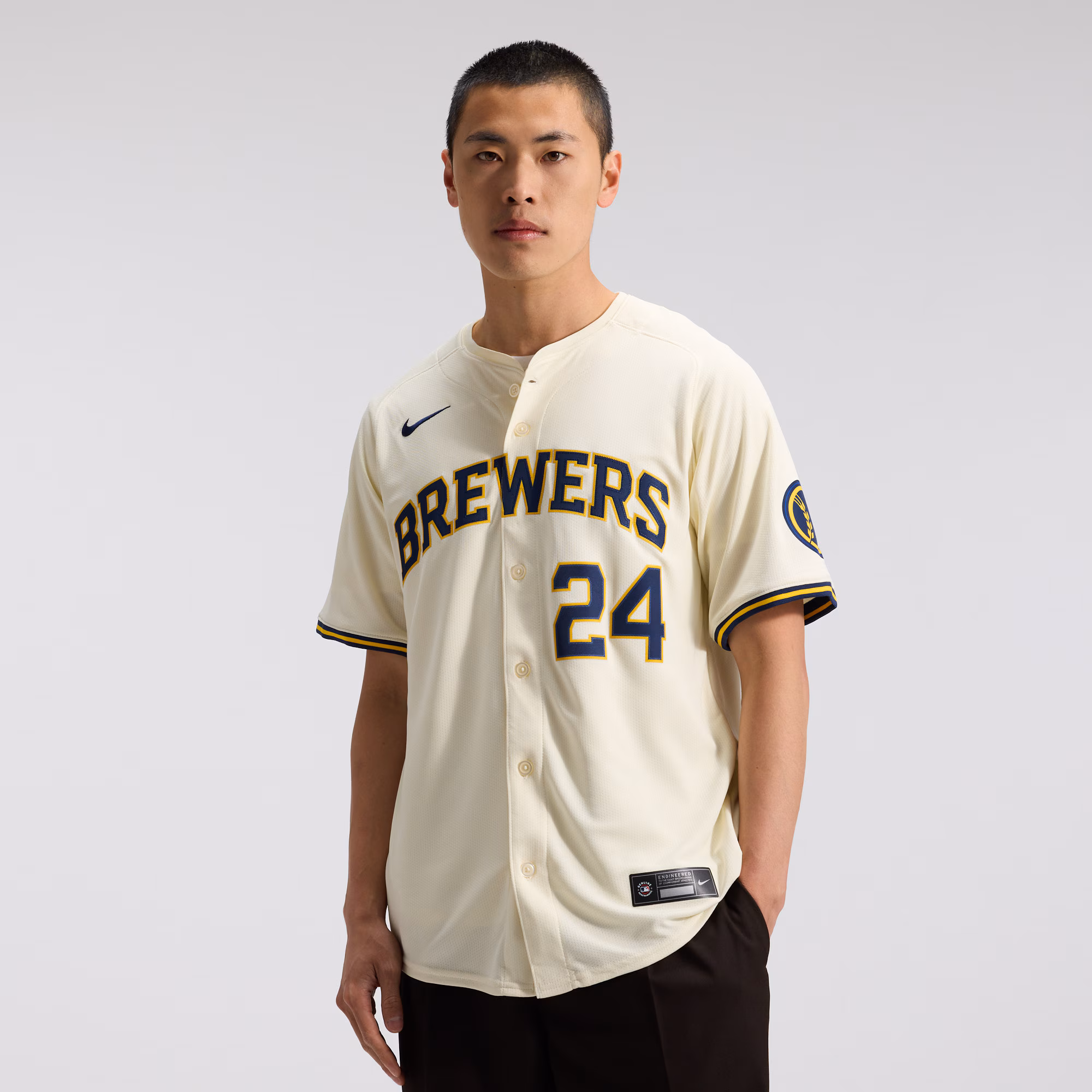 William Contreras Milwaukee Brewers Nike Home Limited Player Jersey - Cream