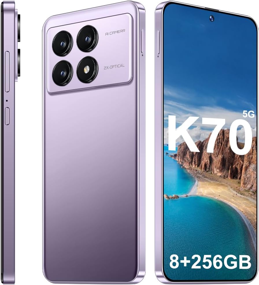 K70 5G Unlocked Cell Phones 2026 Android 13 Unlocked Phones 6.8