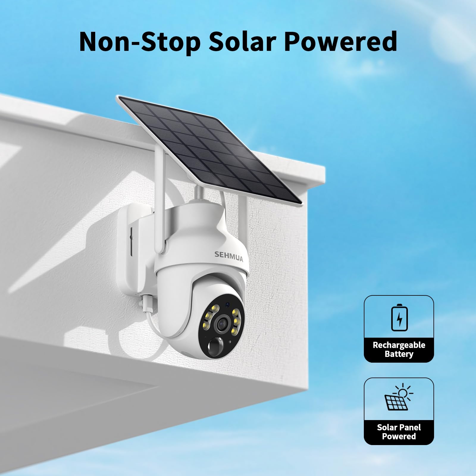 SEHMUA 2K Wireless Outdoor Security Cameras - 360Â° View