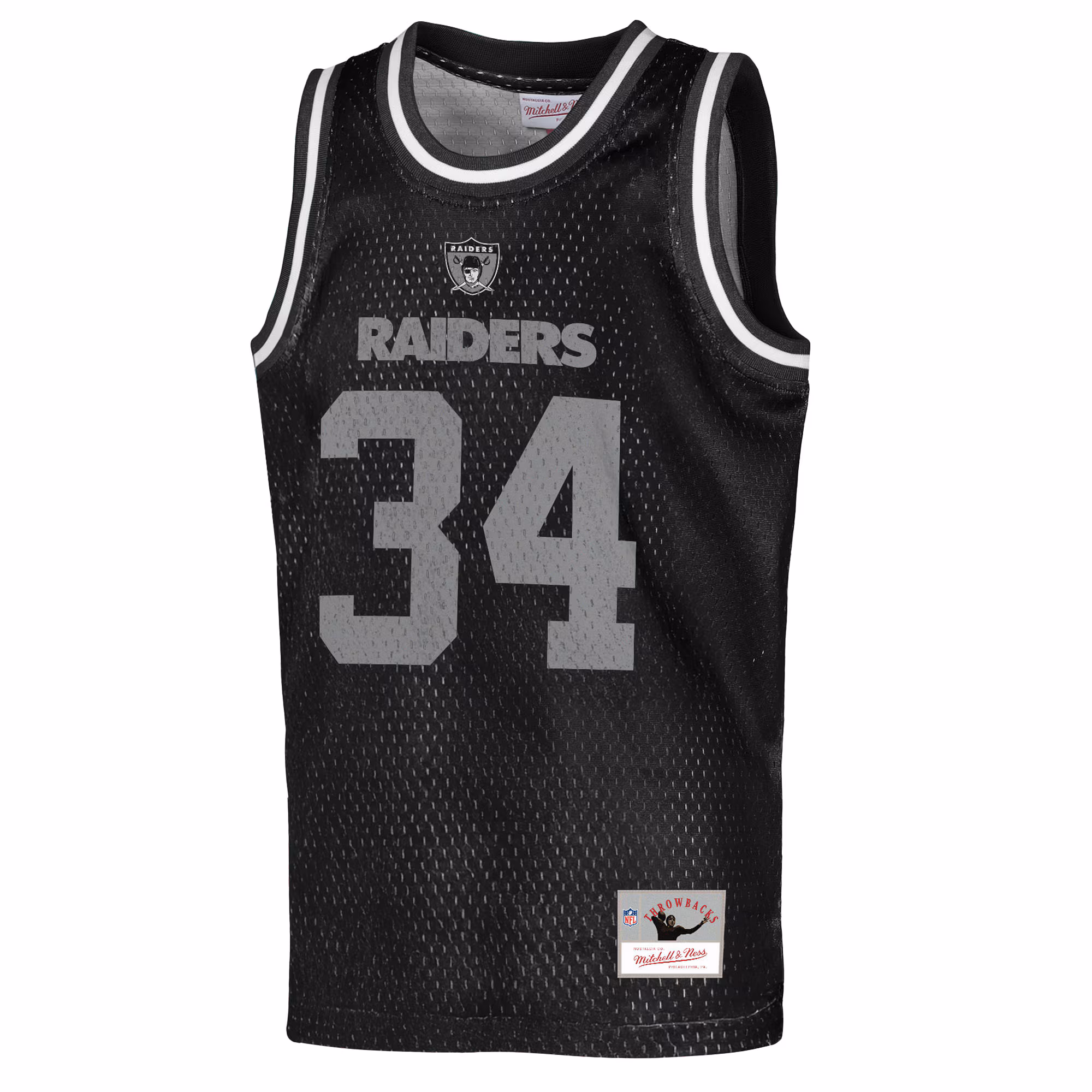 Bo Jackson Las Vegas Raiders Mitchell & Ness Youth Retired Player NFL Basketball Fashion Jersey - Black