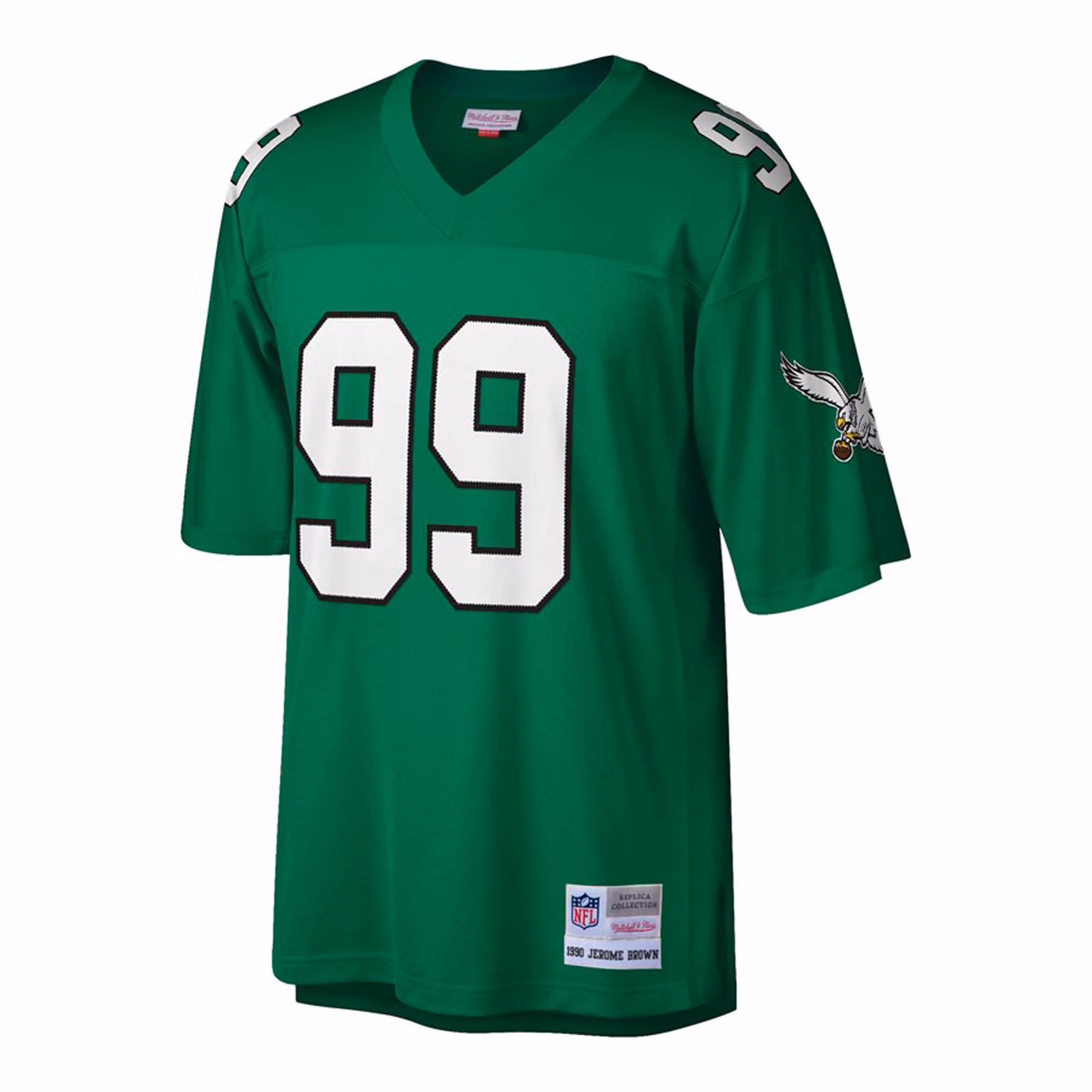 Jerome Brown Philadelphia Eagles Mitchell & Ness Big & Tall 1990 Retired Player Replica Jersey - Kelly Green