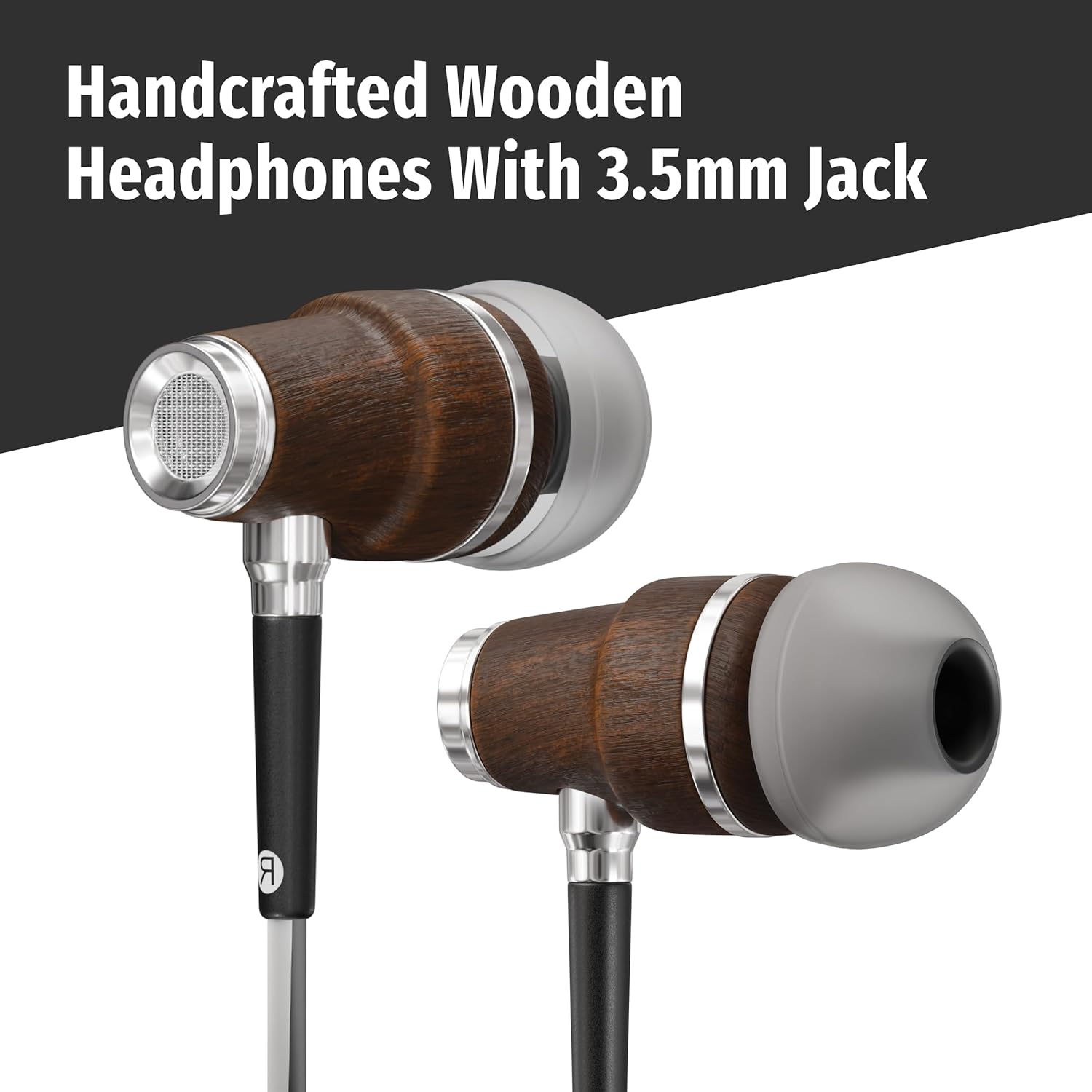 Symphonized Wired Earbuds with Microphone – Noise Isolation Ear Buds with Mic, in Ear Headphones Wire for Computer & Phone, Earphones 3.5 mm Jack